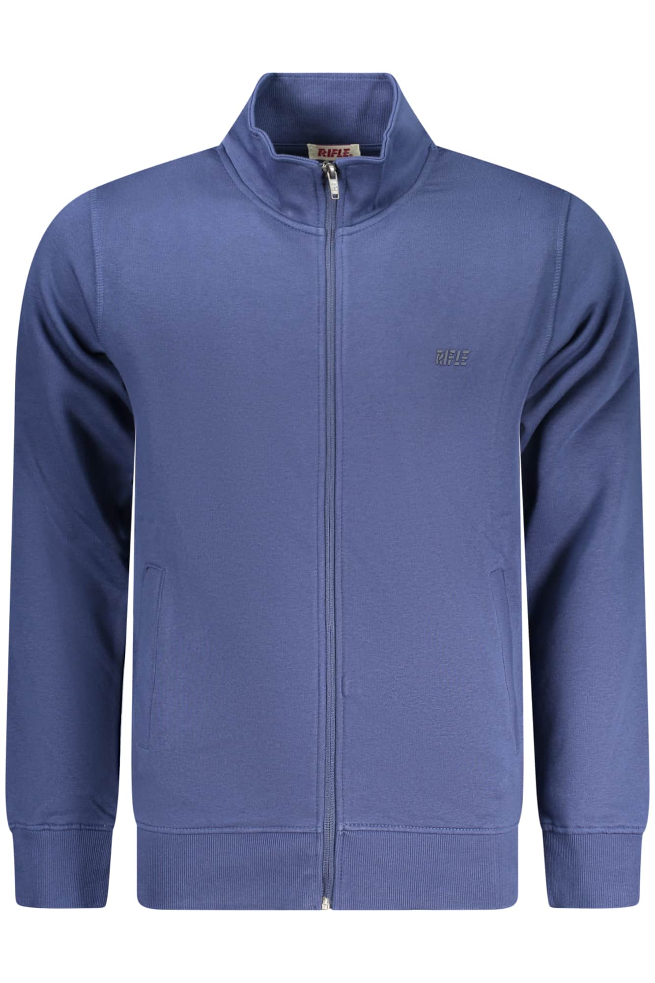 Rifle hombre azul con cremallera sudadera