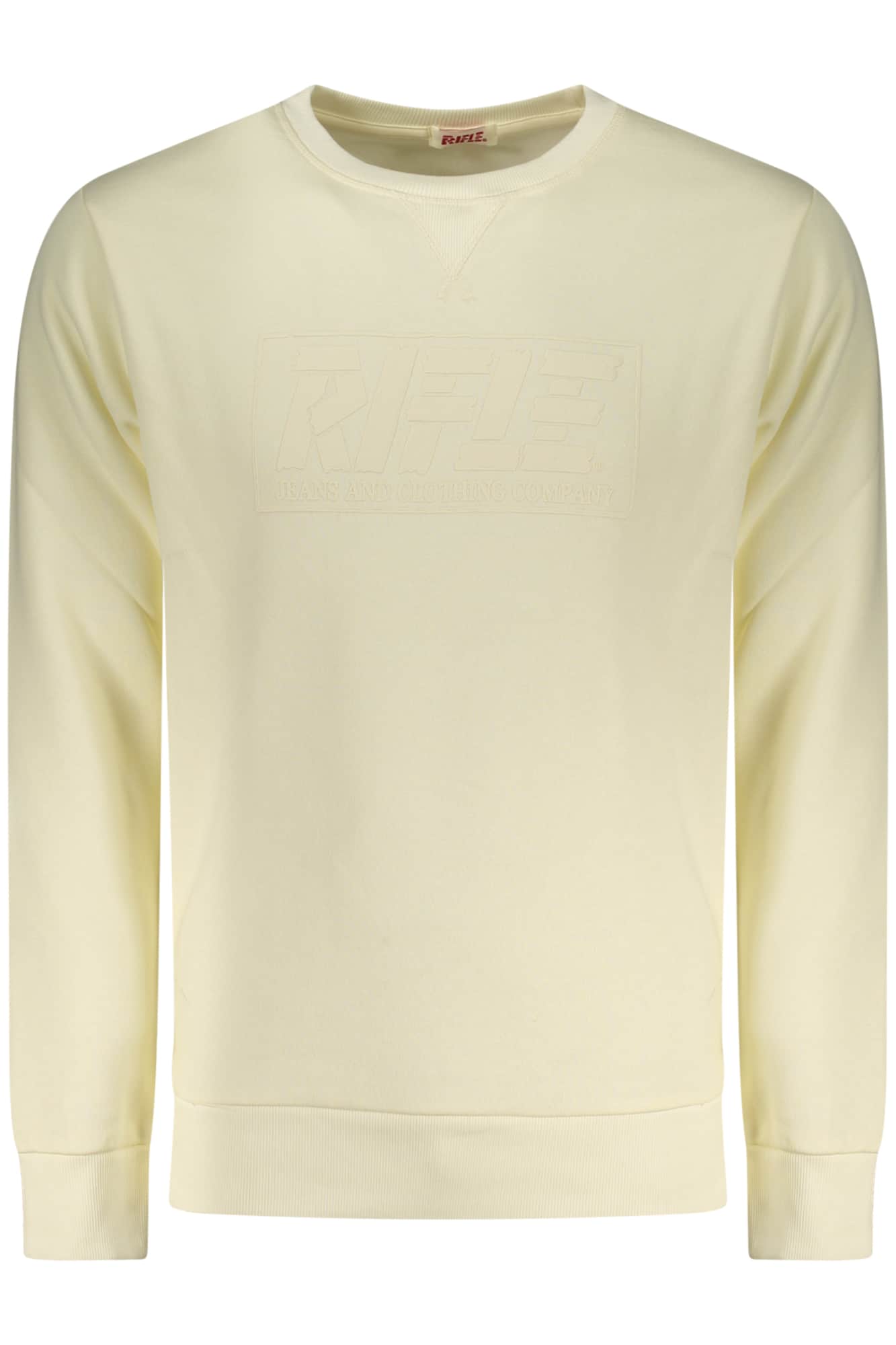 Rifle hombre con cremallera sudadera blanco