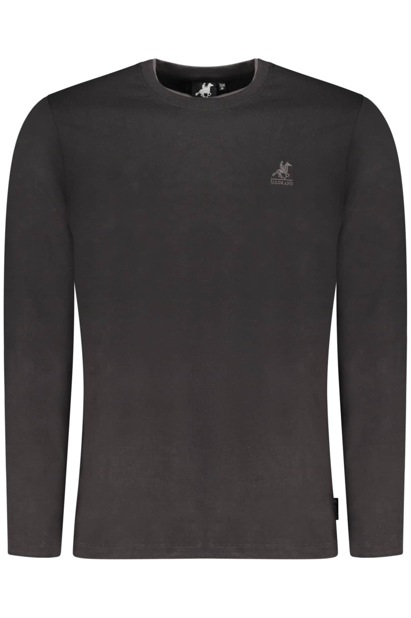US Grand hombre manga larga negro t-camisa