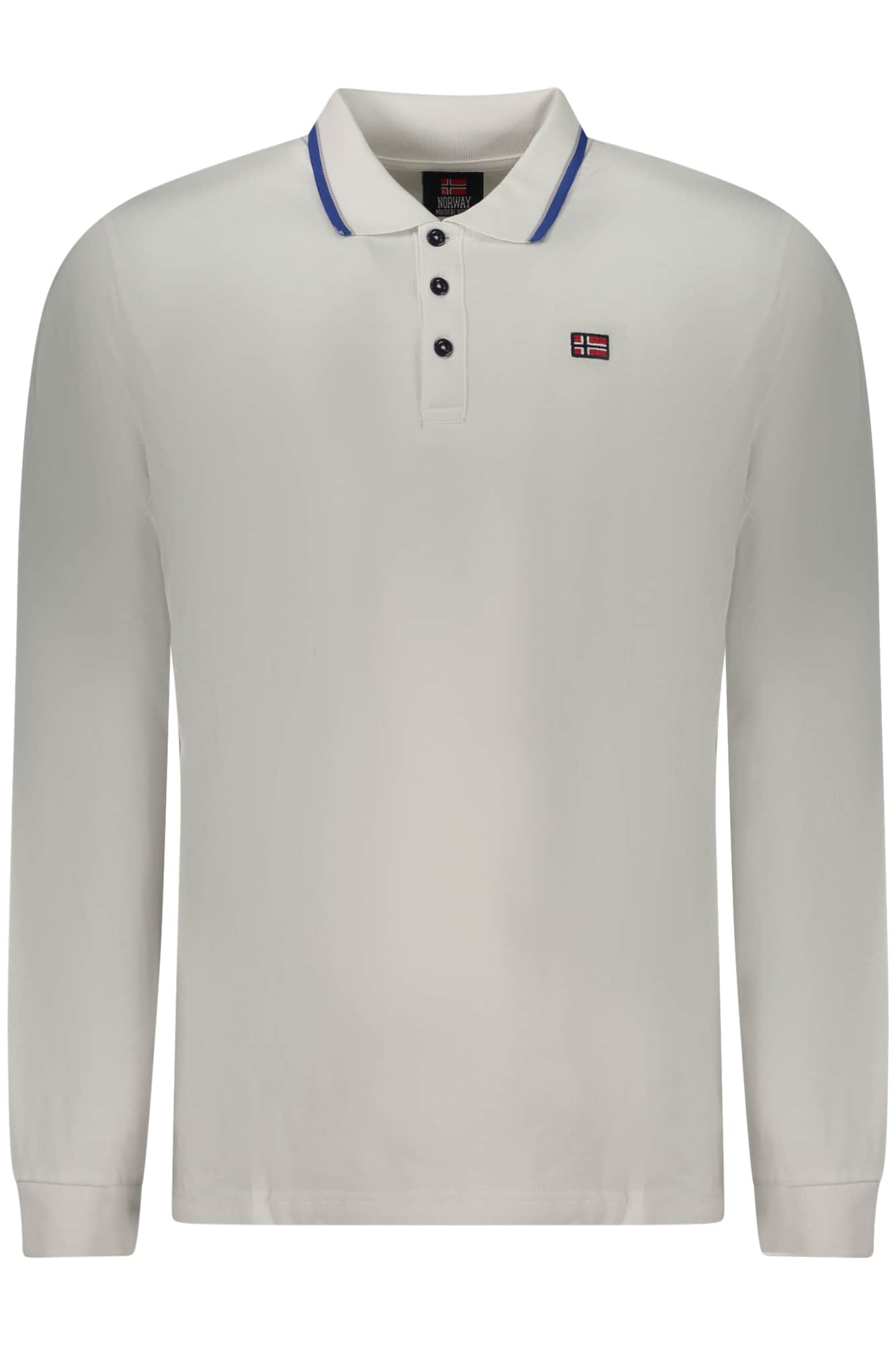 Norway 1963 hombre manga larga polo, azul