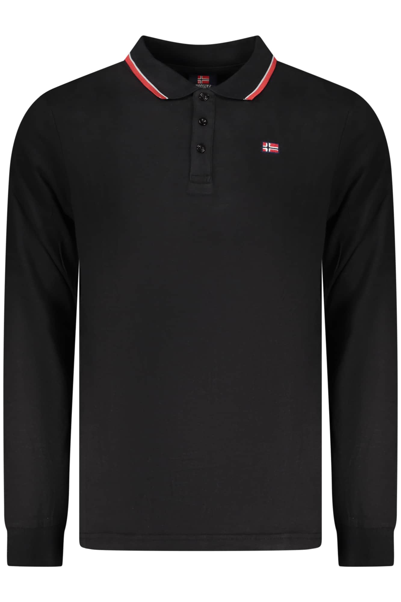 Norway 1963 hombre manga larga polo, azul
