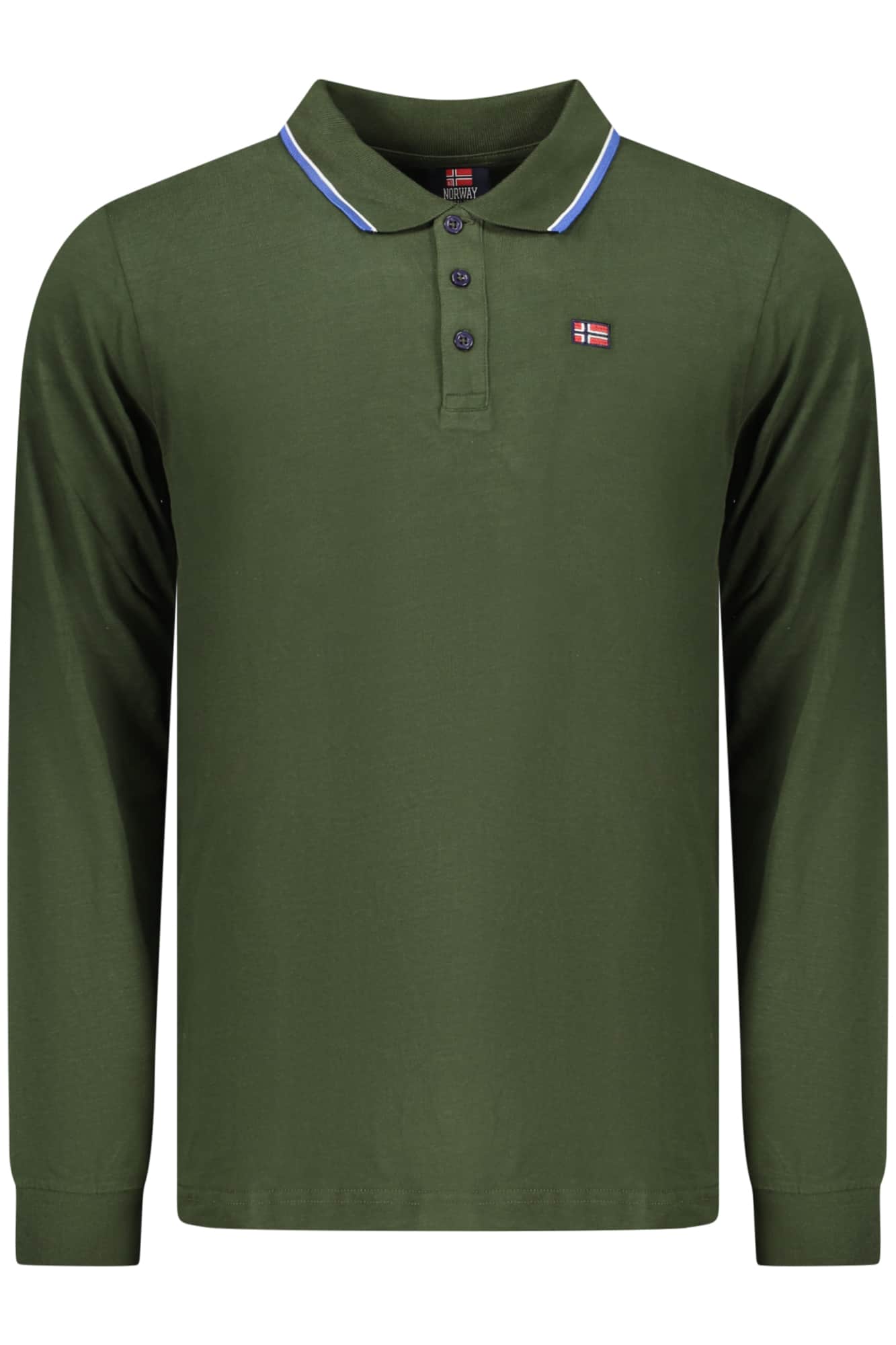Norway 1963 hombre manga larga polo, azul
