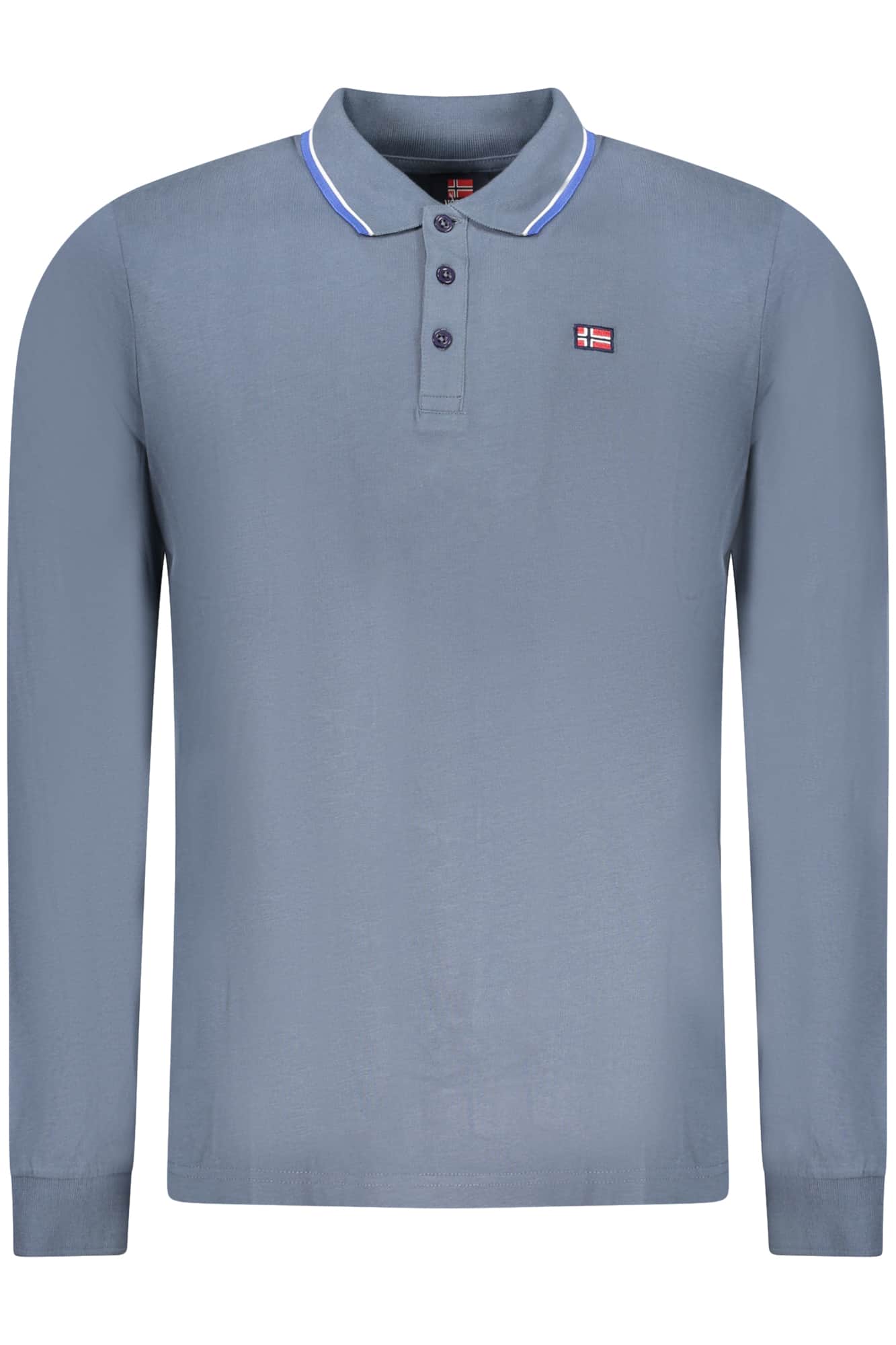 Norway 1963 hombre manga larga polo, marrón