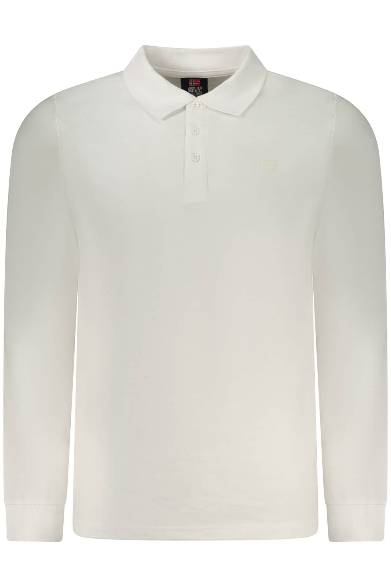 Norway 1963 hombre manga larga polo blanco