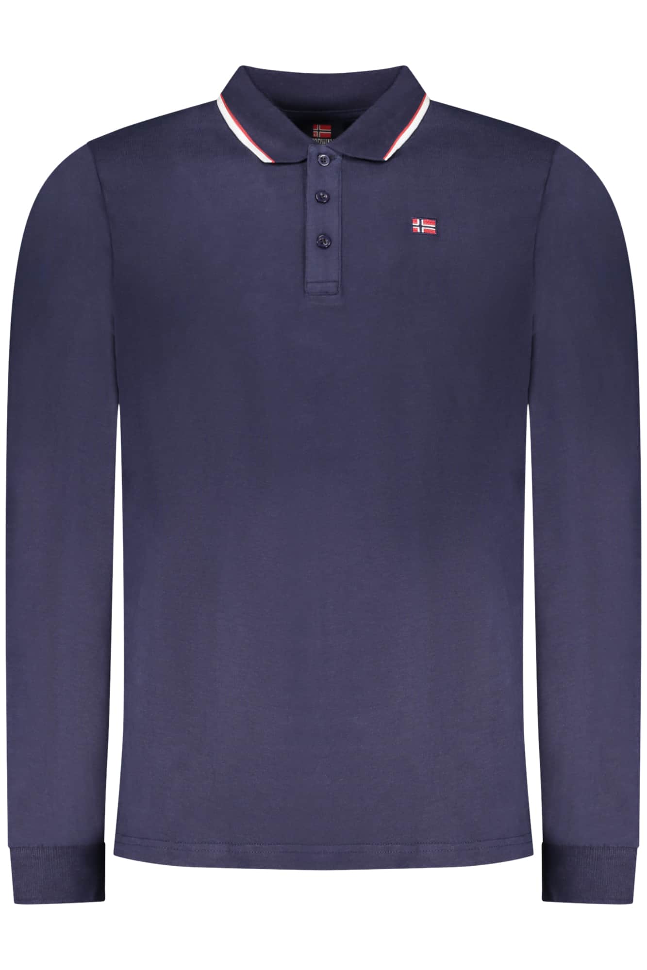 Norway 1963 hombre manga larga polo, azul