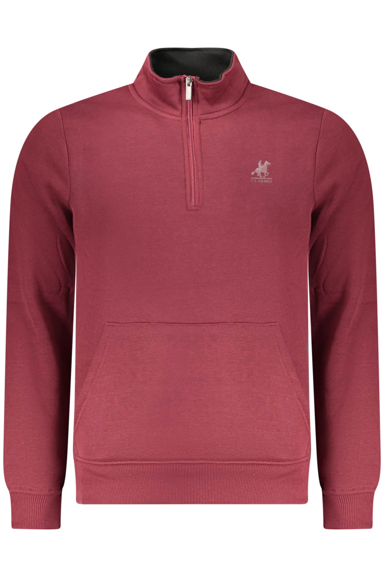 US Grand hombre azul con cremallera sudadera