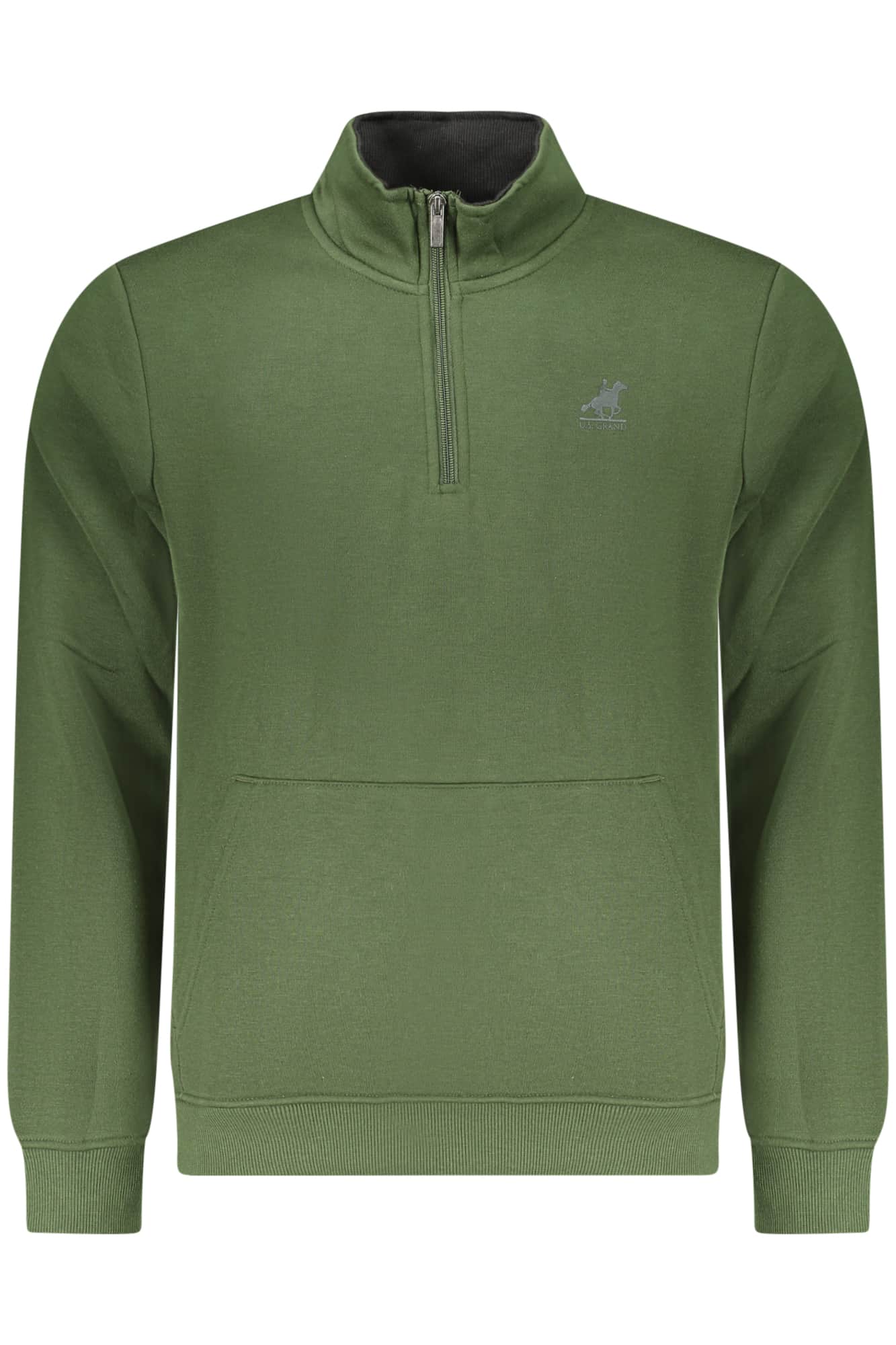 US Grand hombre azul con cremallera sudadera