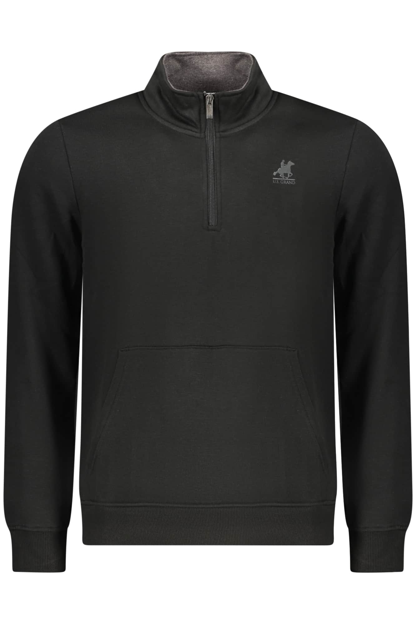 US Grand hombre azul con cremallera sudadera