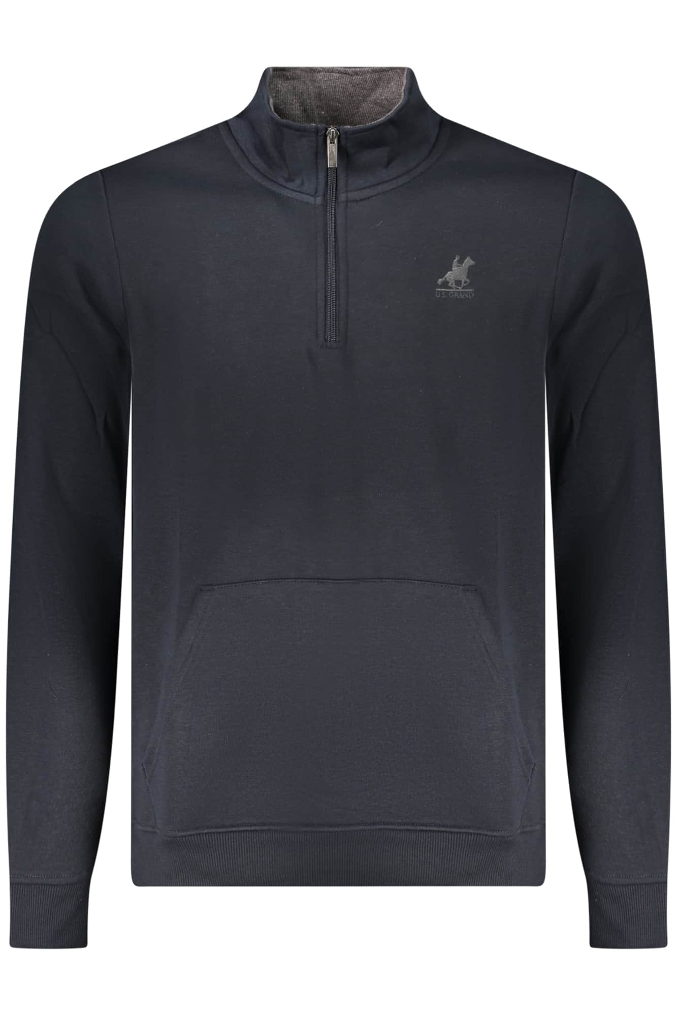 US Grand hombre azul con cremallera sudadera