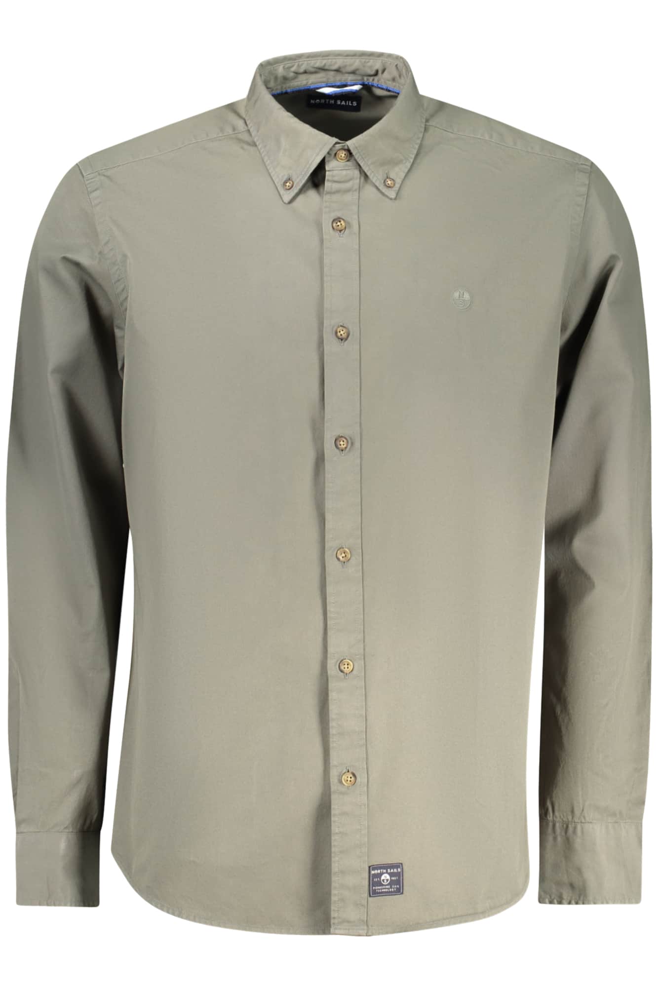 North Sails hombre manga larga camisa, verde