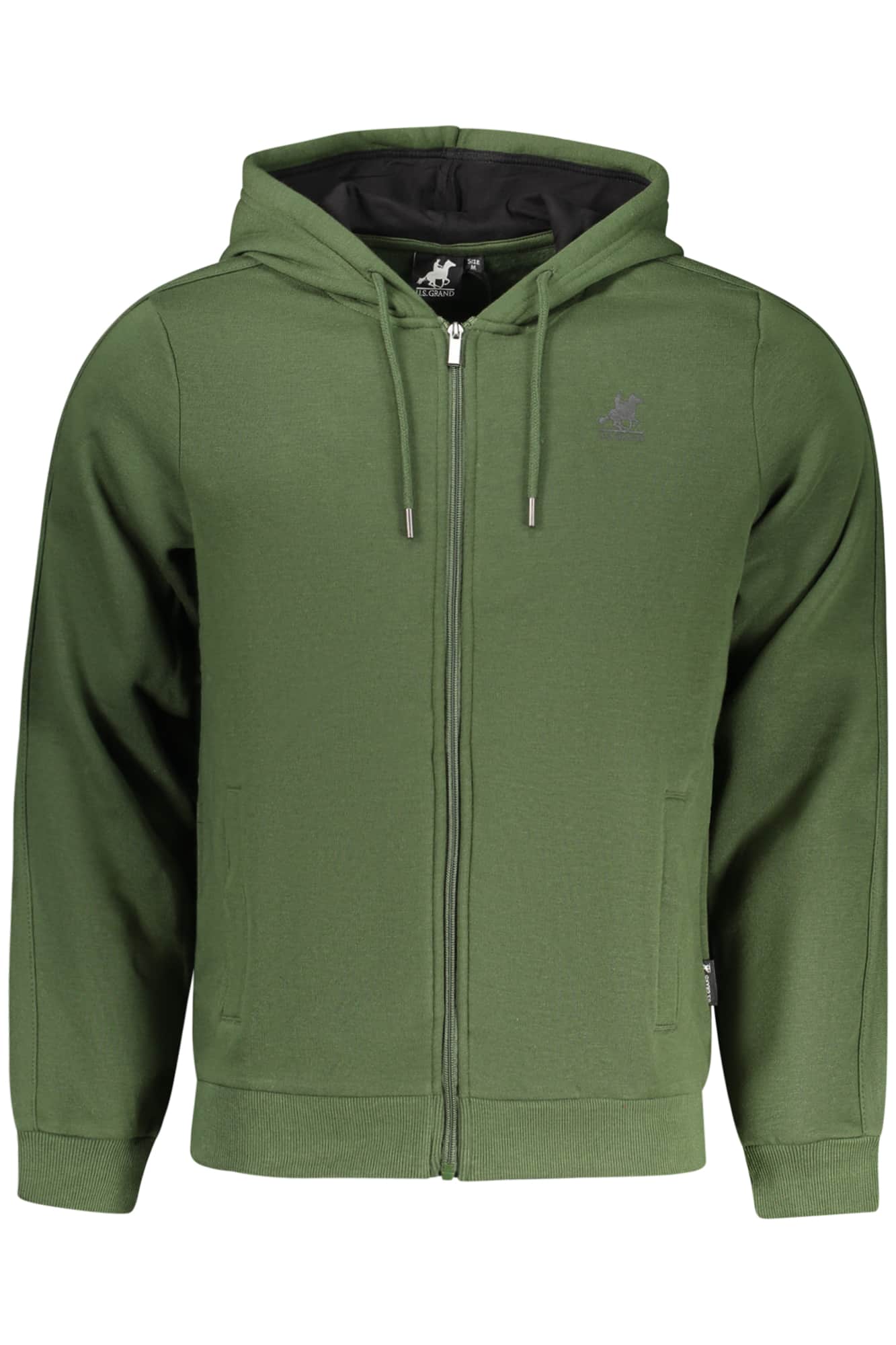 US Grand hombre azul con cremallera sudadera