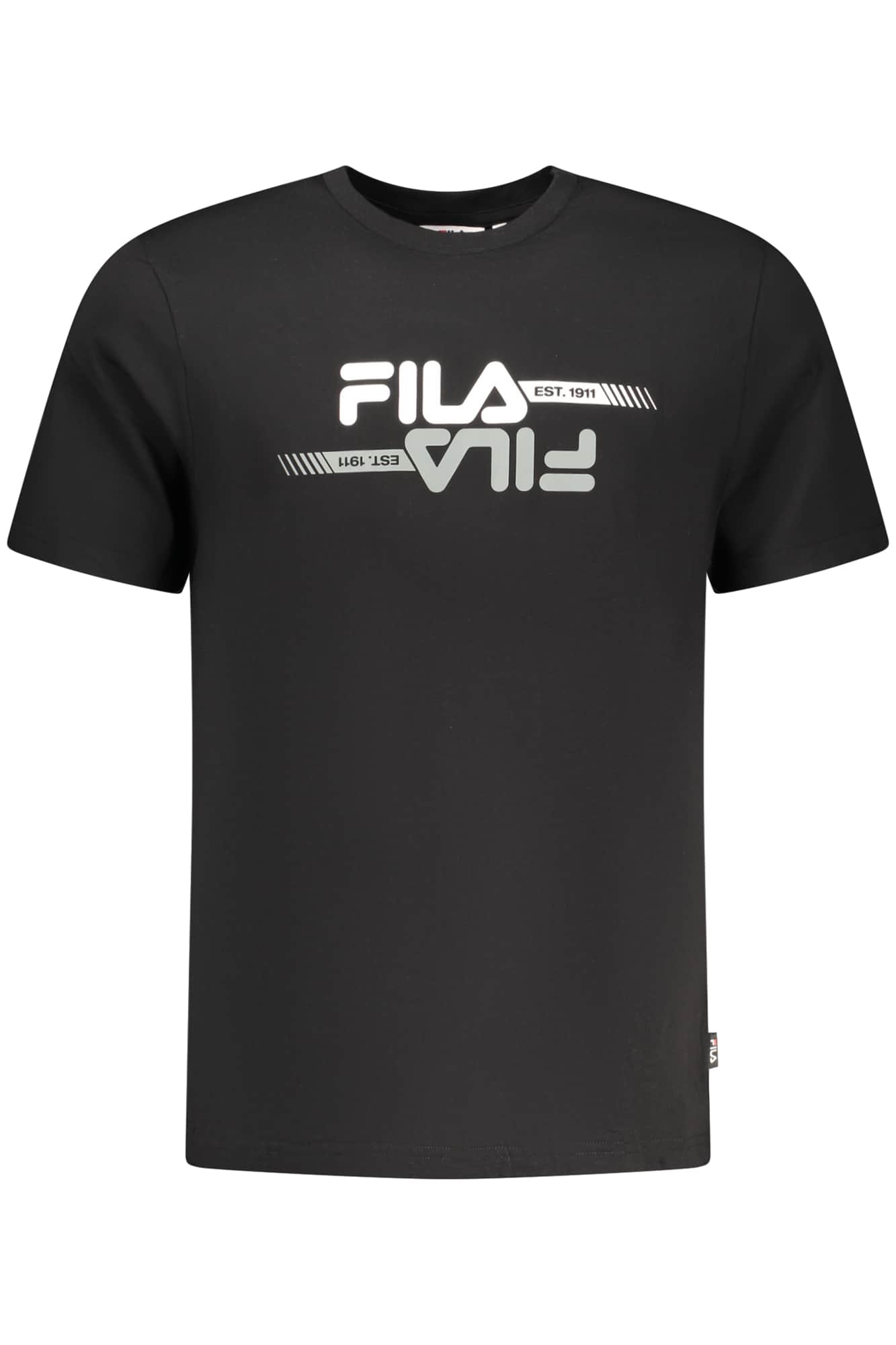 Fila hombre manga corta t-camisa blanco