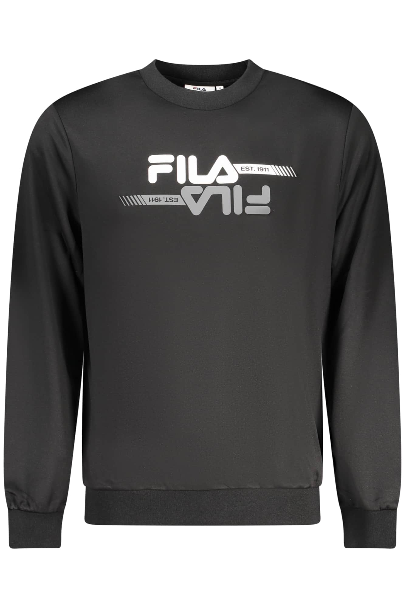 Fila hombre negro con cremallera sudadera