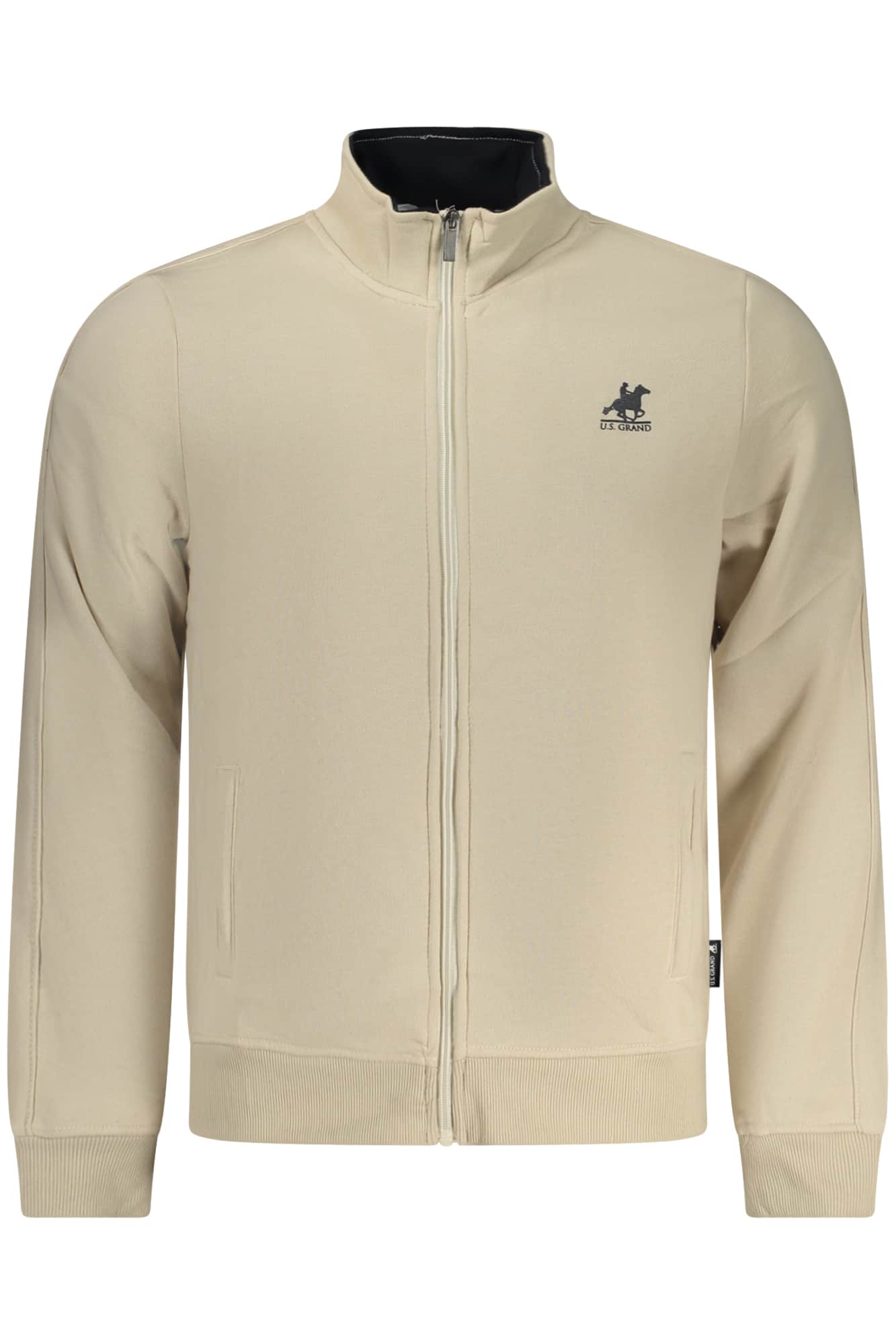 US Grand hombre beige con cremallera sudadera