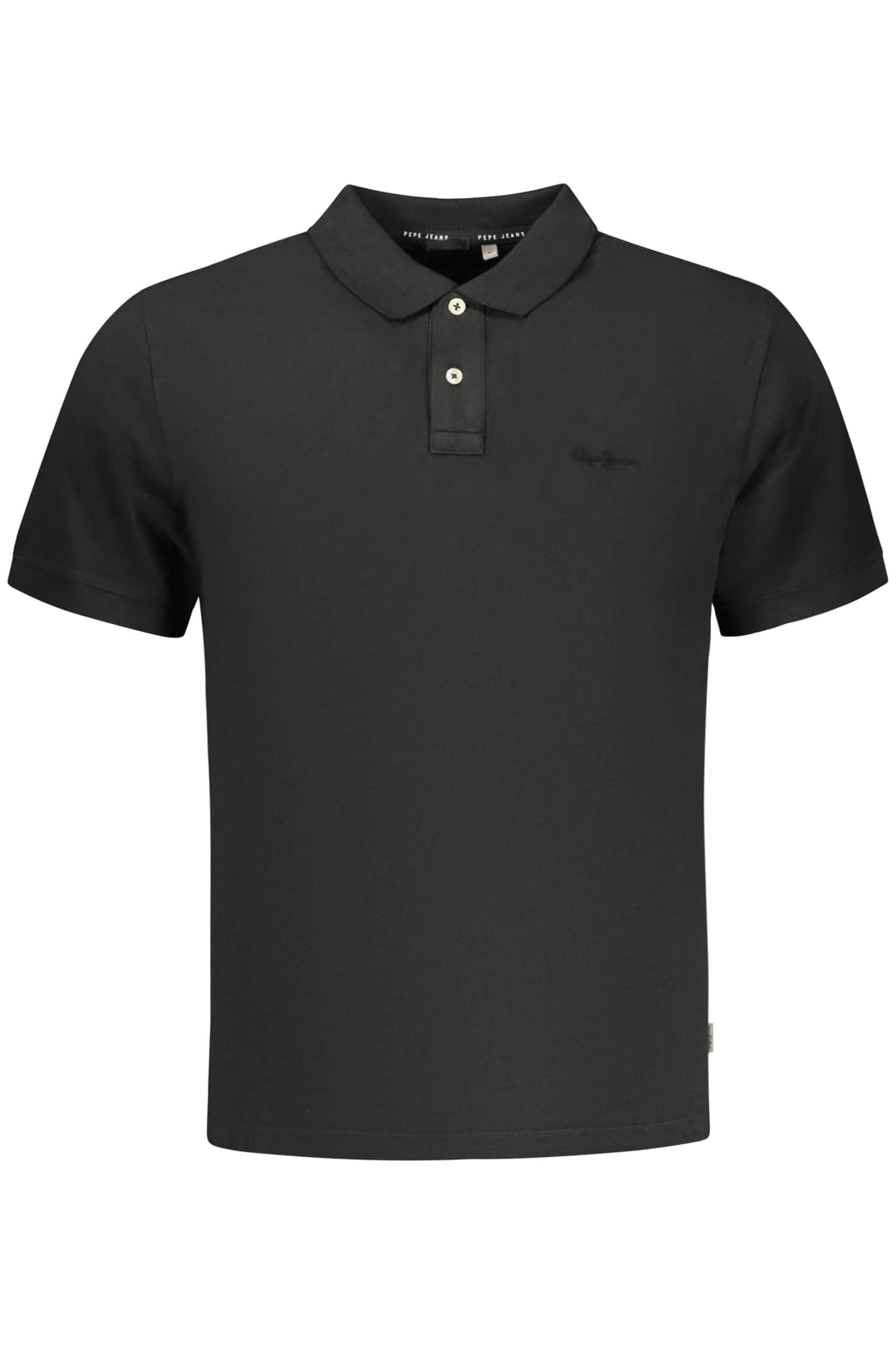 Pepe vaqueros hombre manga corta polo, negro
