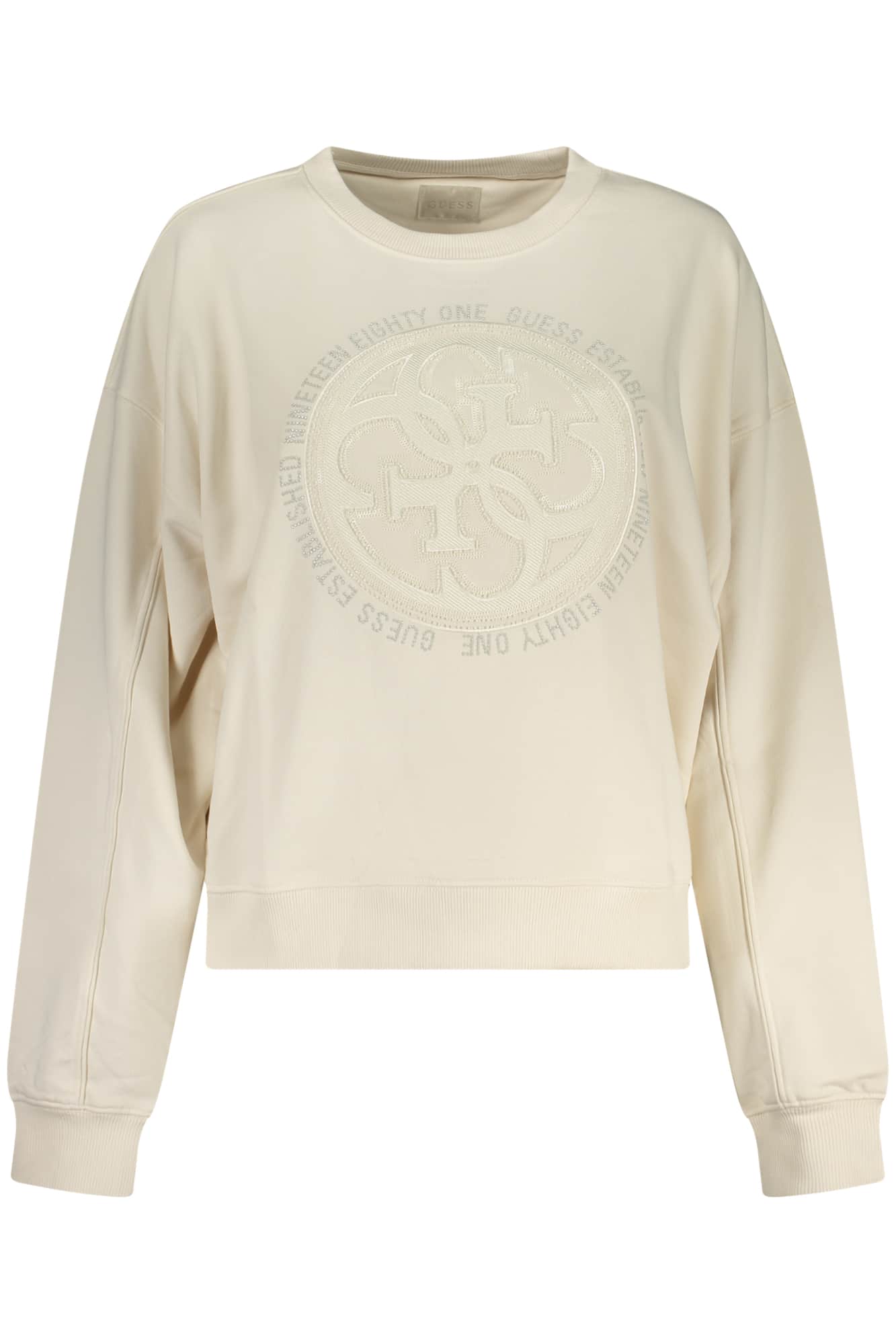 Guess vaqueros mujer blanco con cremallera sudadera