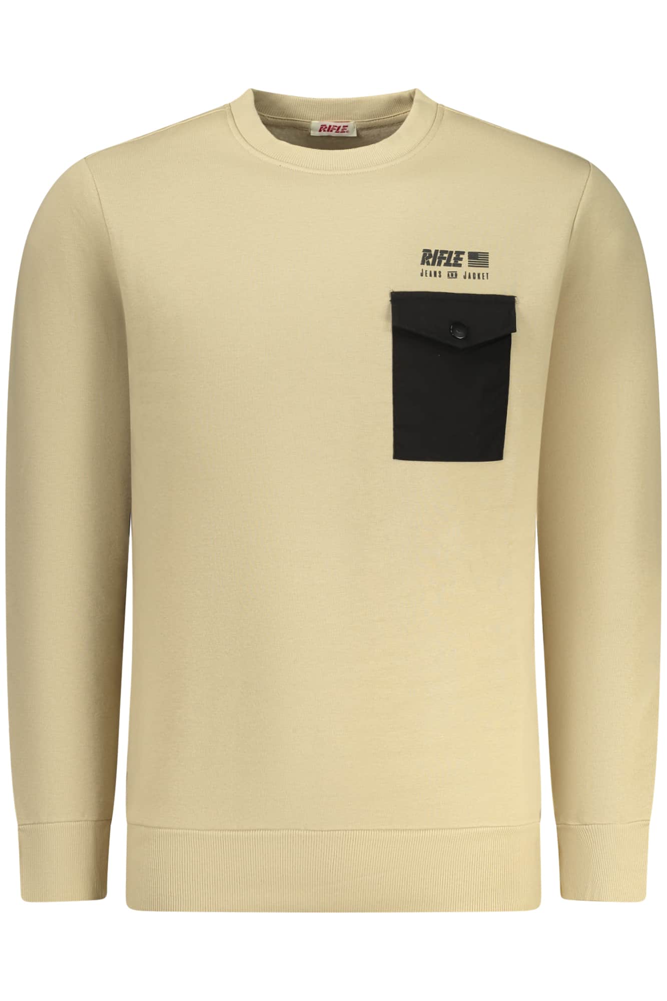 Rifle hombre con cremallera sudadera verde