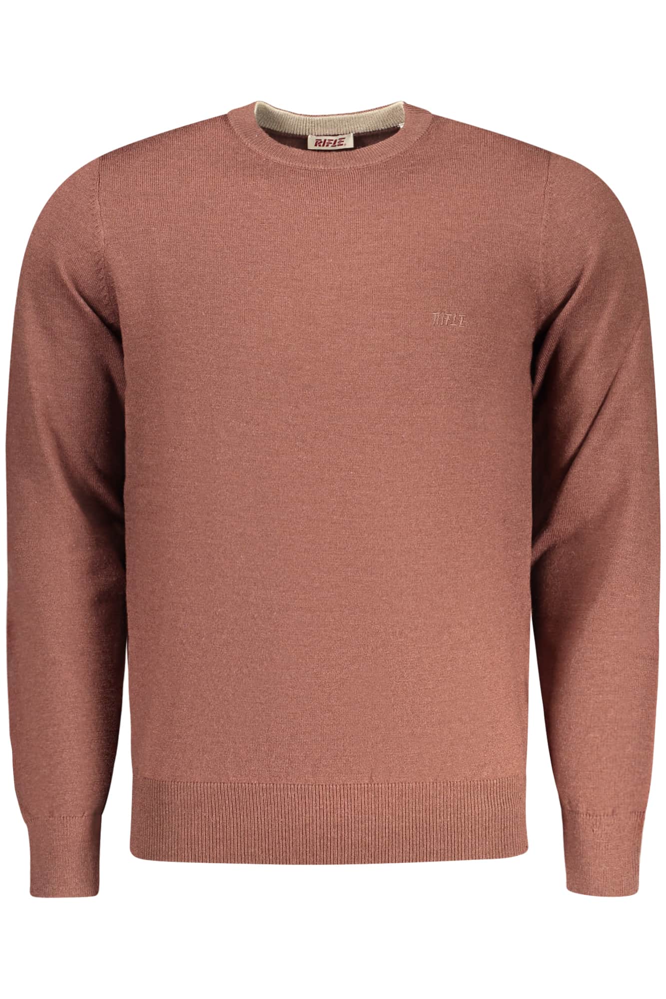 Rifle hombre naranja camisa