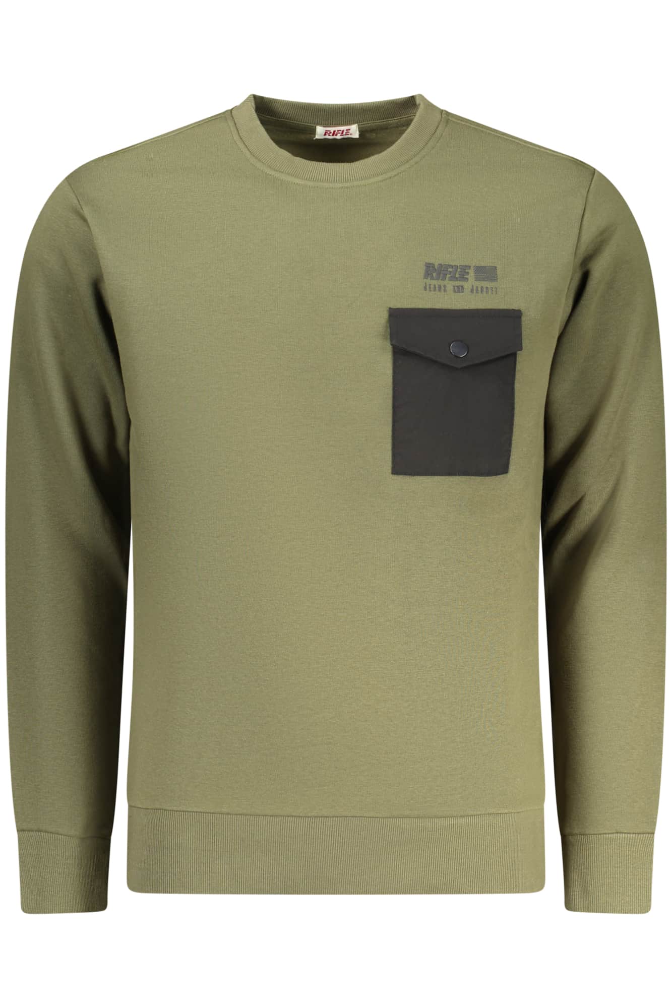 Rifle hombre con cremallera sudadera verde