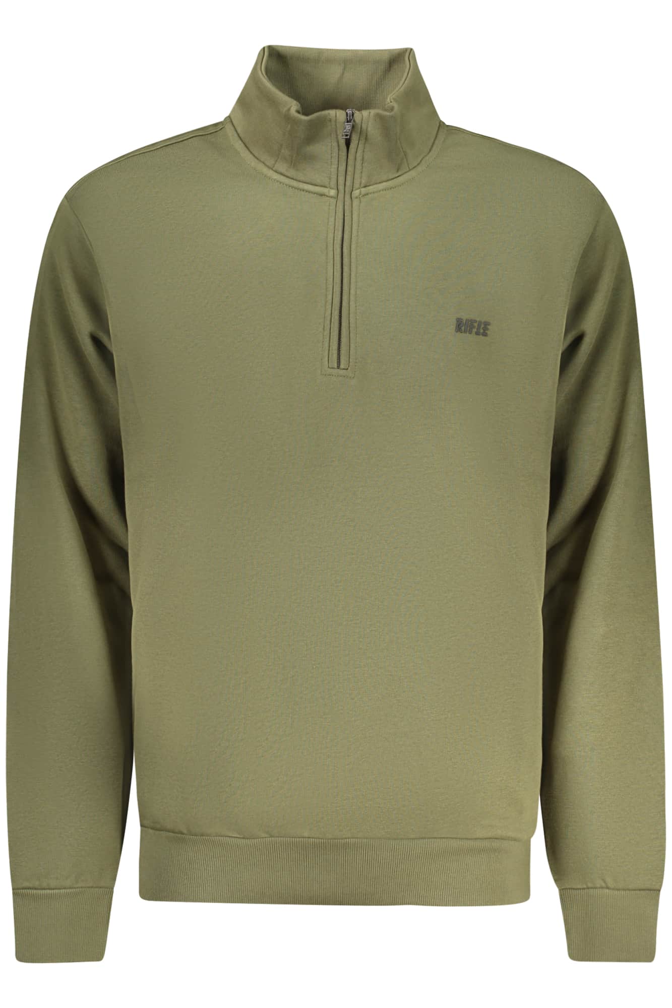 Rifle hombre con cremallera sudadera verde