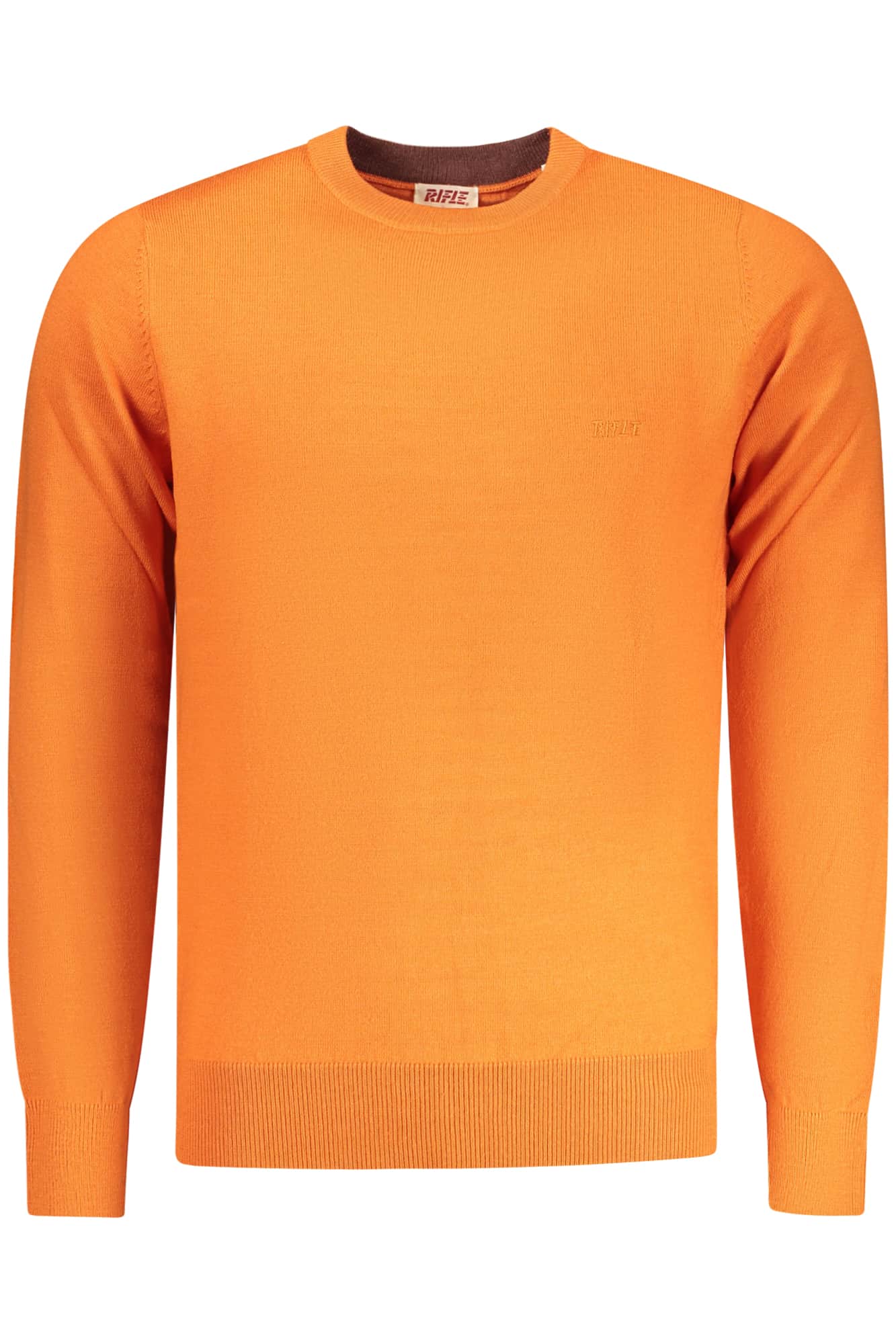 Rifle hombre naranja camisa