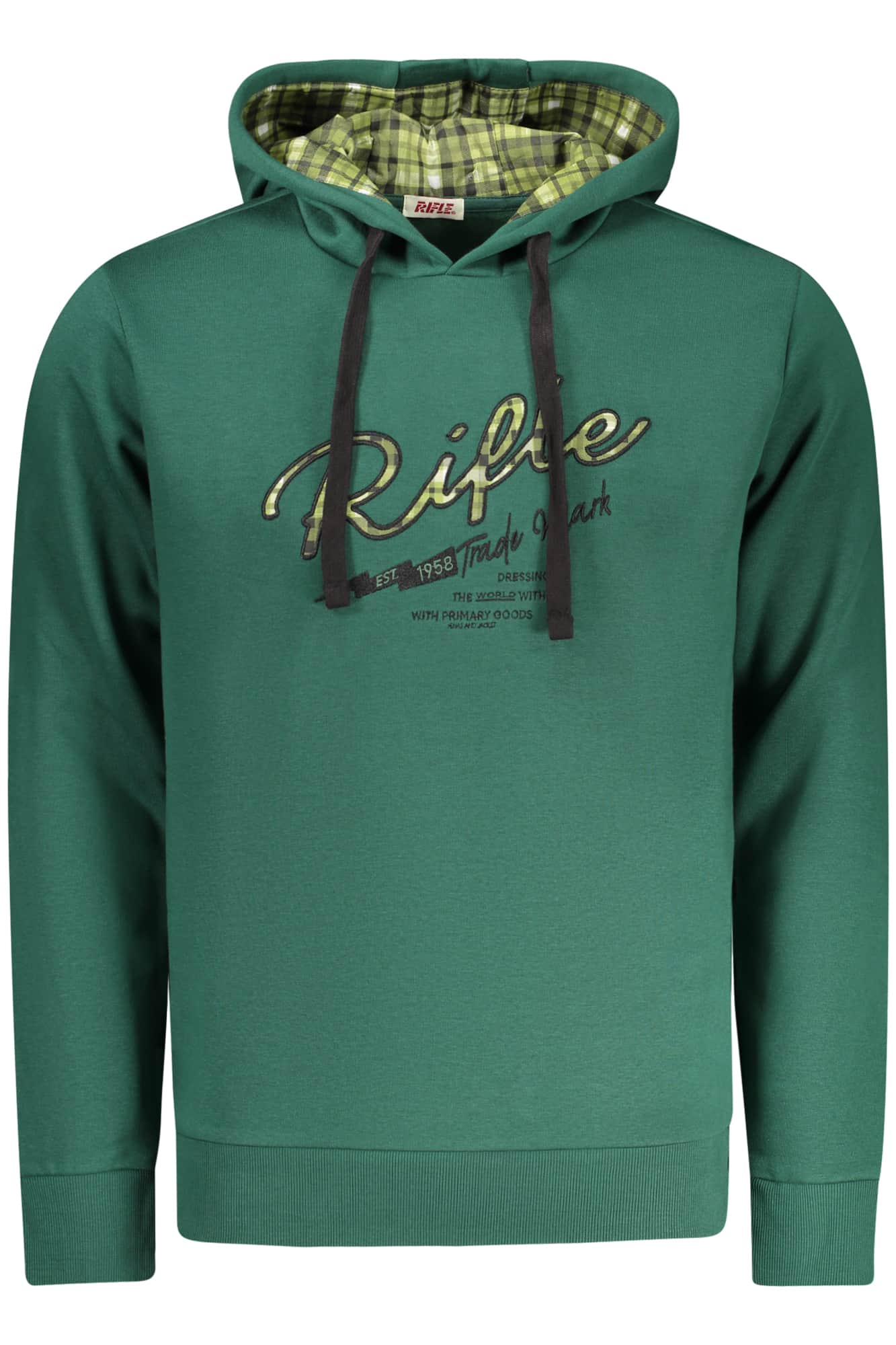 Rifle hombre con cremallera sudadera verde