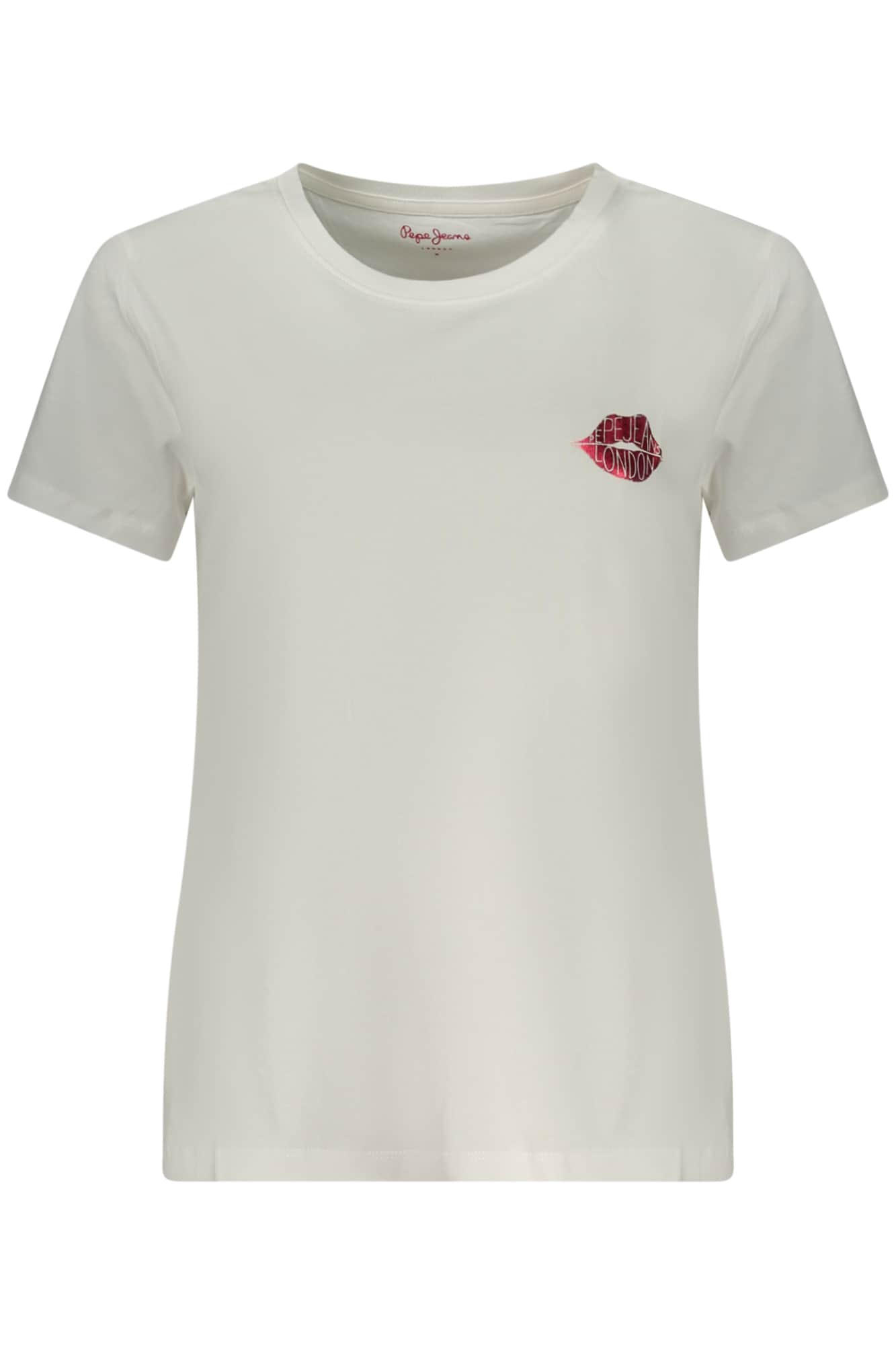 Pepe vaqueros mujer manga corta t-camisa blanco