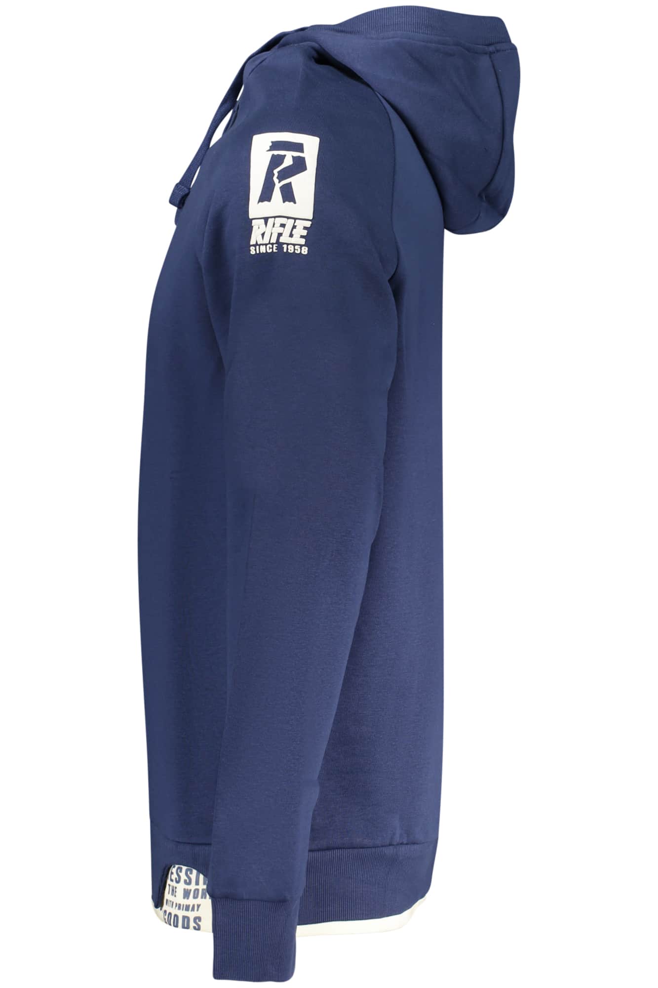 Rifle hombre con cremallera sudadera blanco