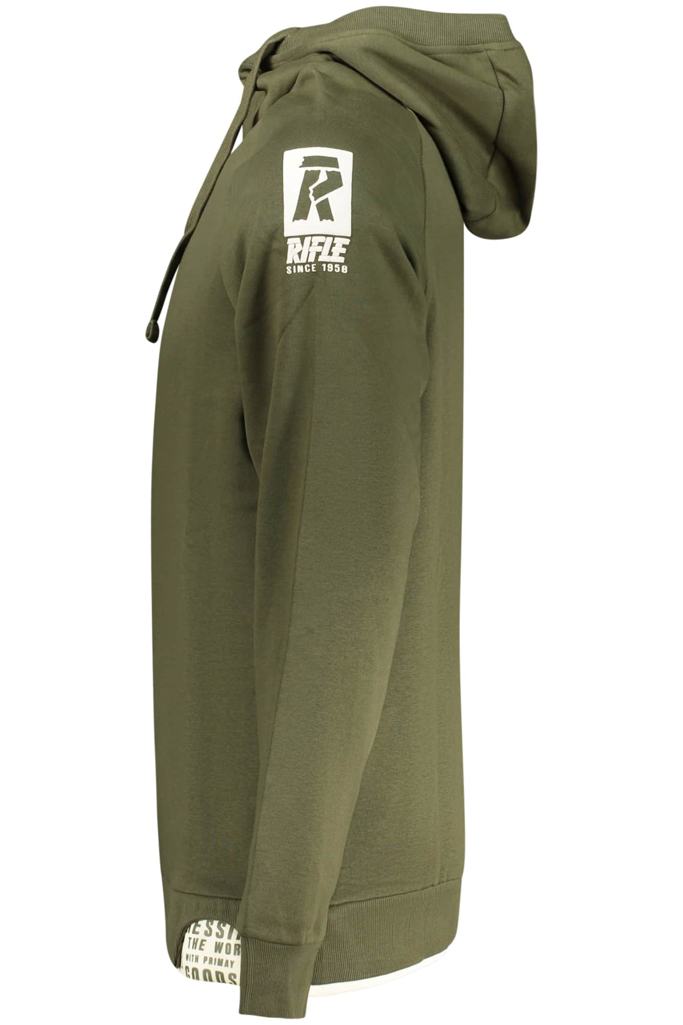 Rifle hombre con cremallera sudadera blanco