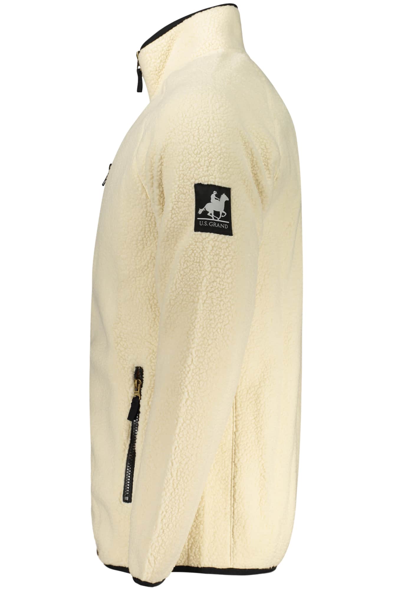 US Grand hombre verde con cremallera sudadera