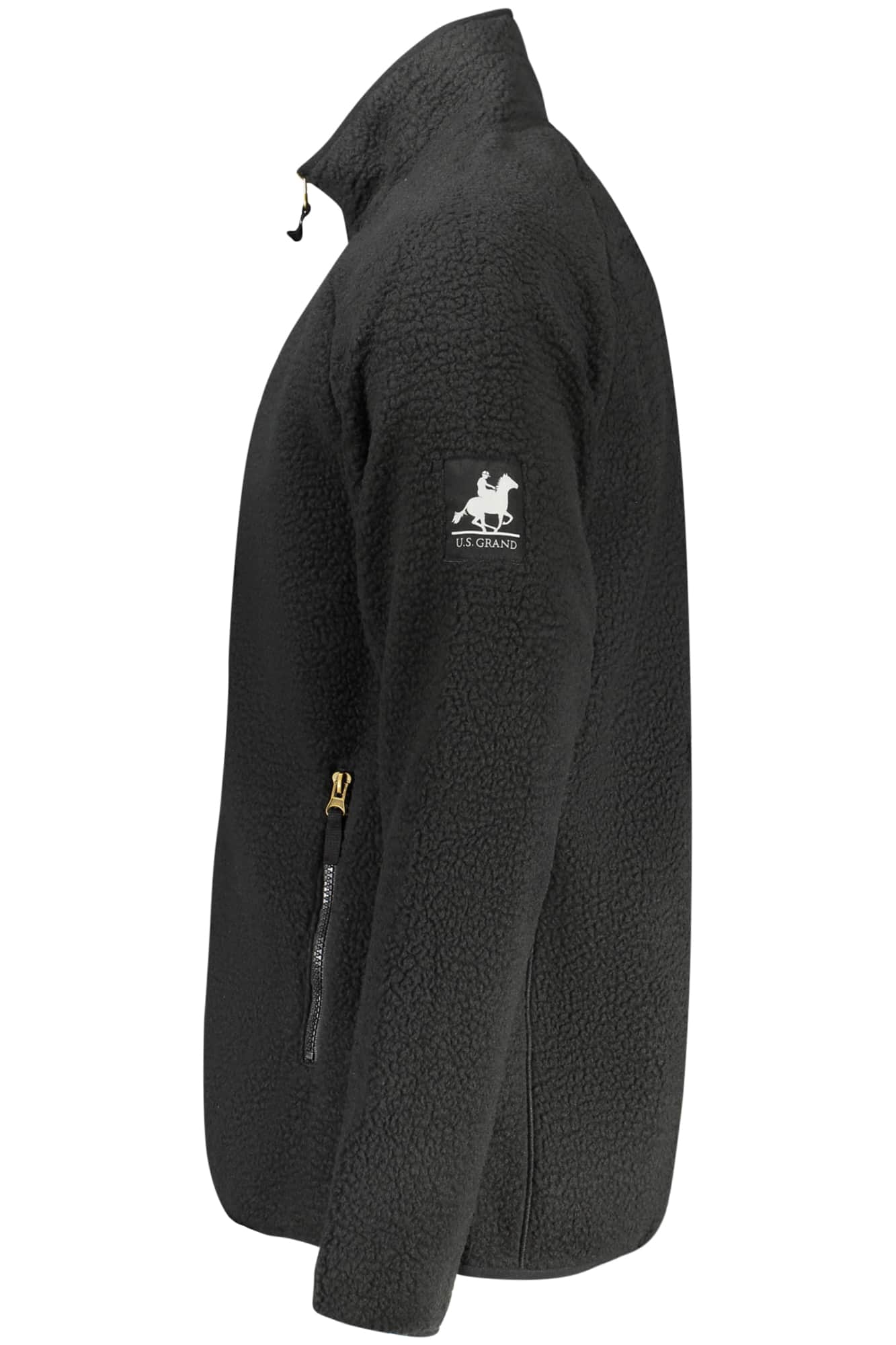 US Grand hombre verde con cremallera sudadera
