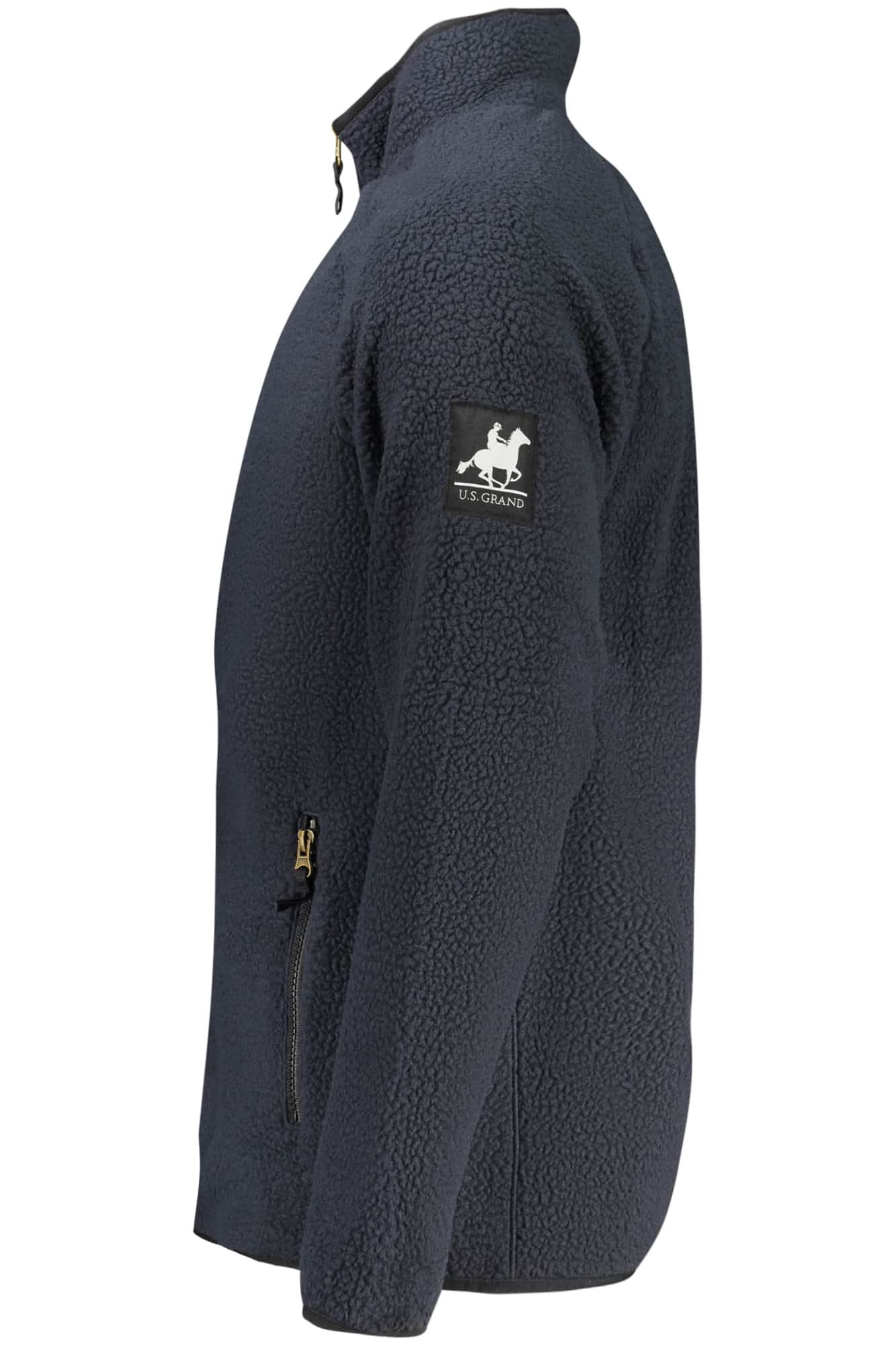 US Grand hombre verde con cremallera sudadera