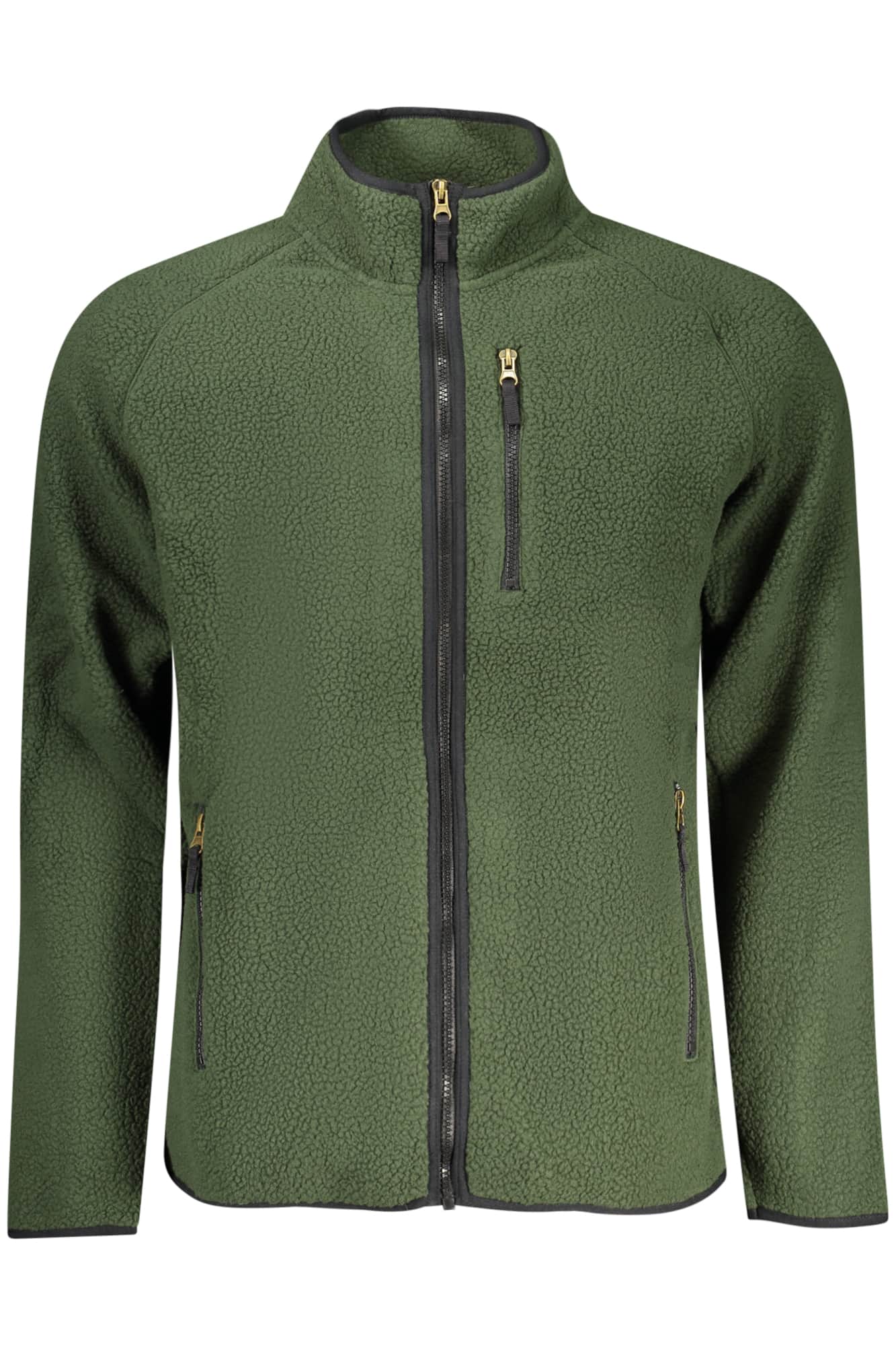 US Grand hombre verde con cremallera sudadera