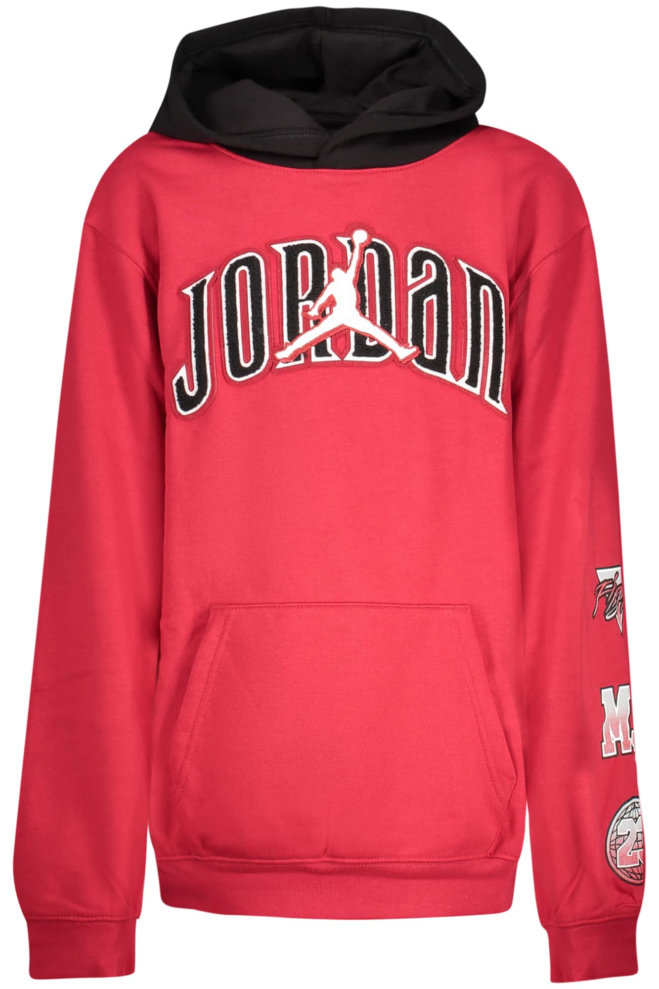 Jordan rojo con cremallera sudadera para niños