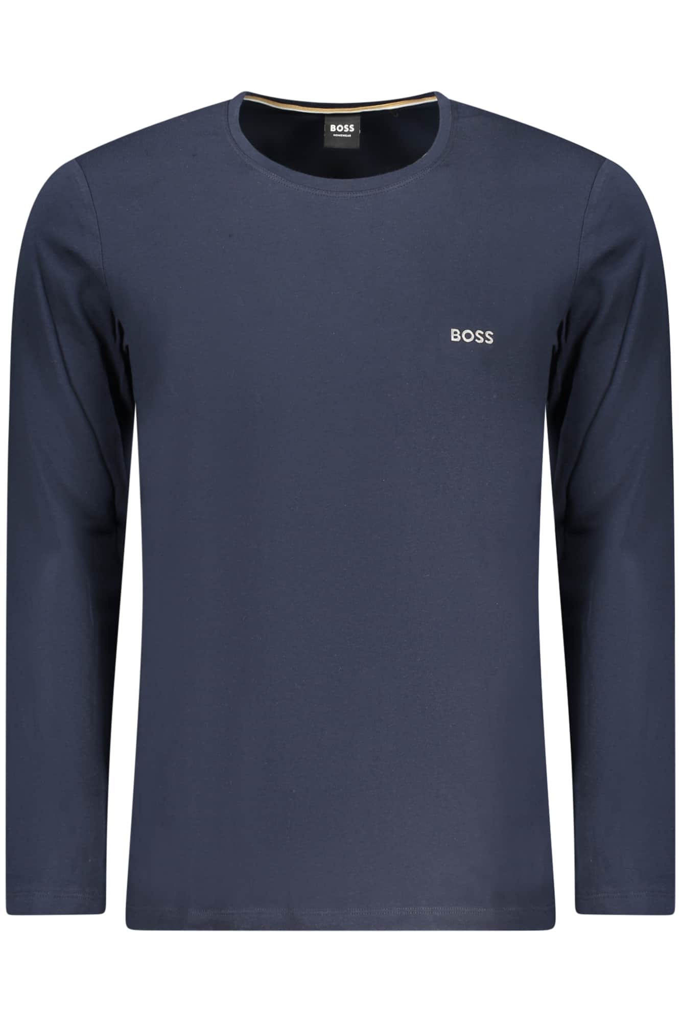 Boss hombre manga larga t-camisa, azul