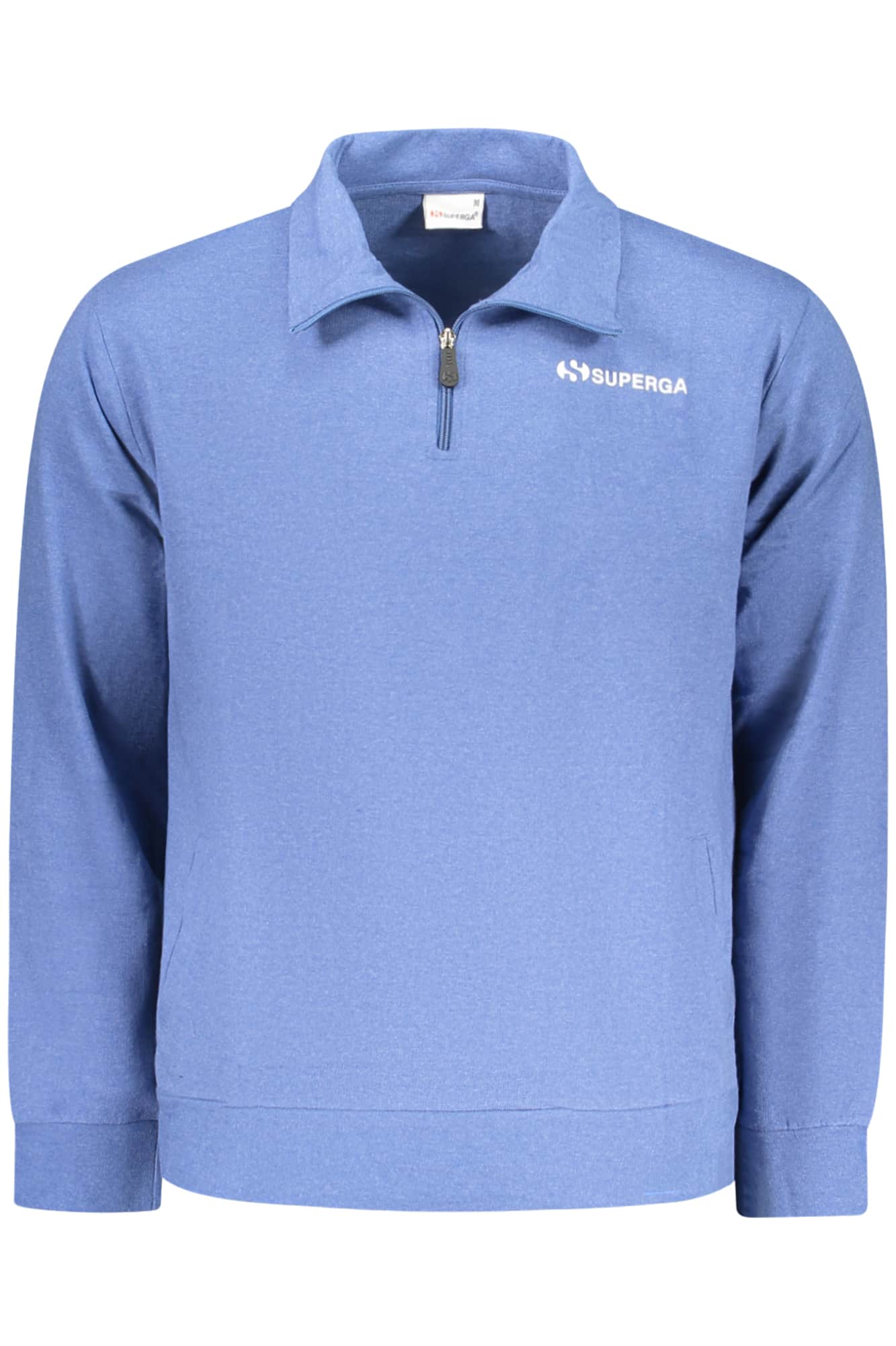 Superga hombre con cremallera sudadera, azul