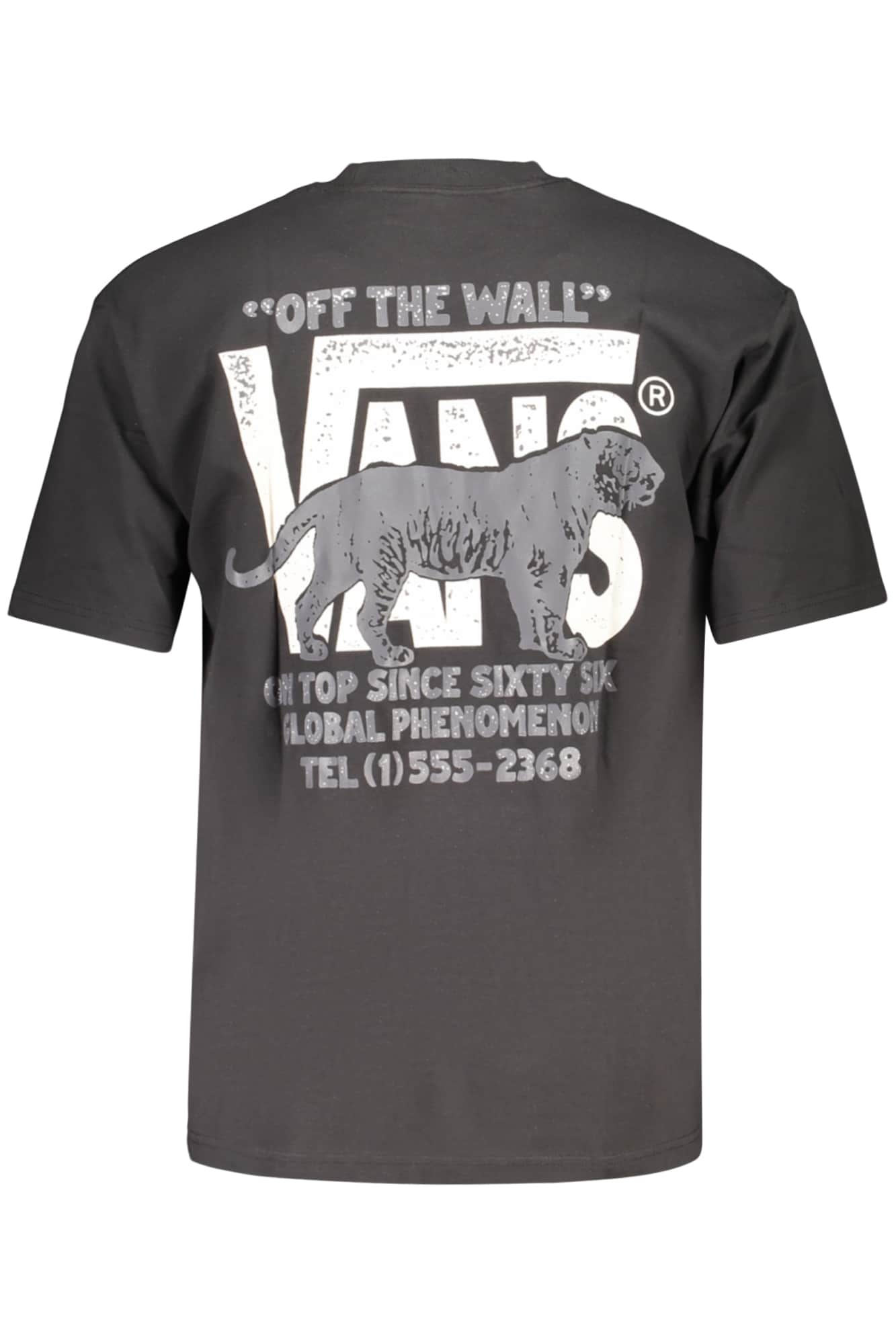 Vans hombre manga corta t-camisa negro