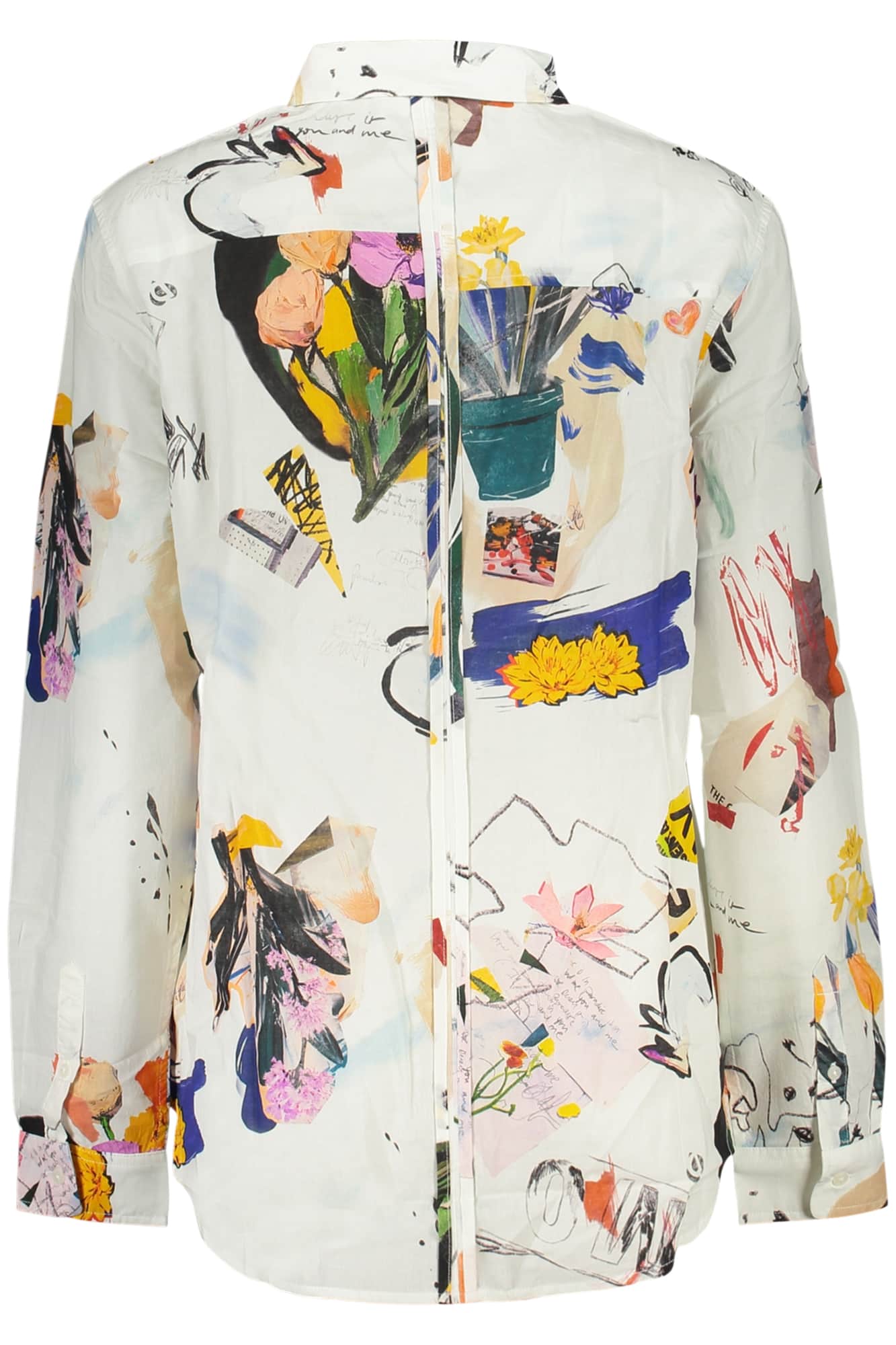 Desigual mujer manga larga camisa blanco