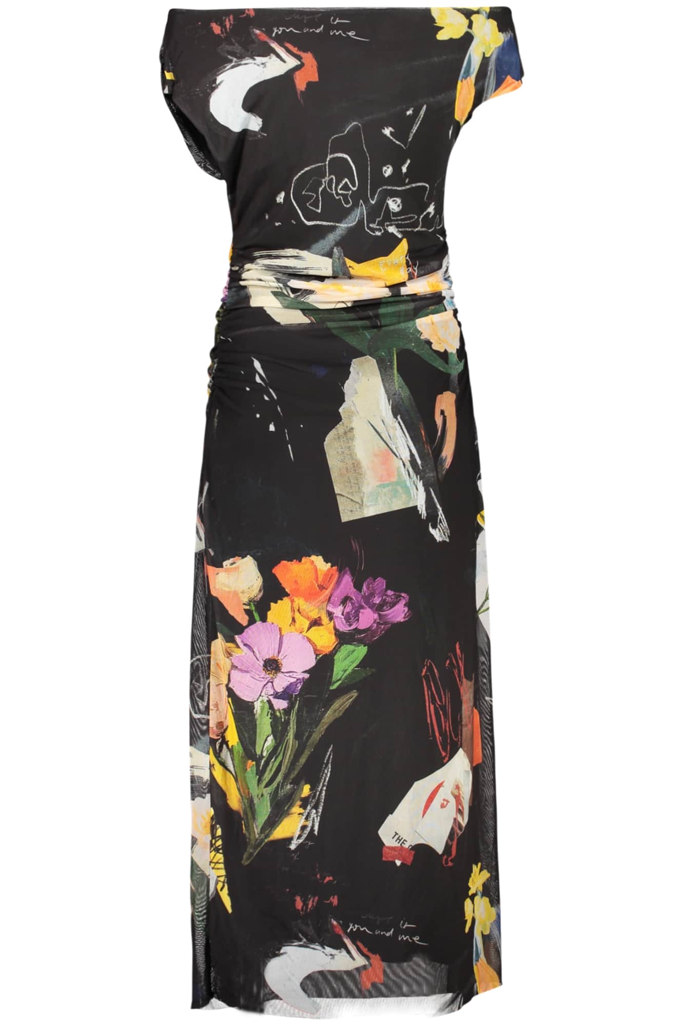 Desigual mujer largo negro vestido
