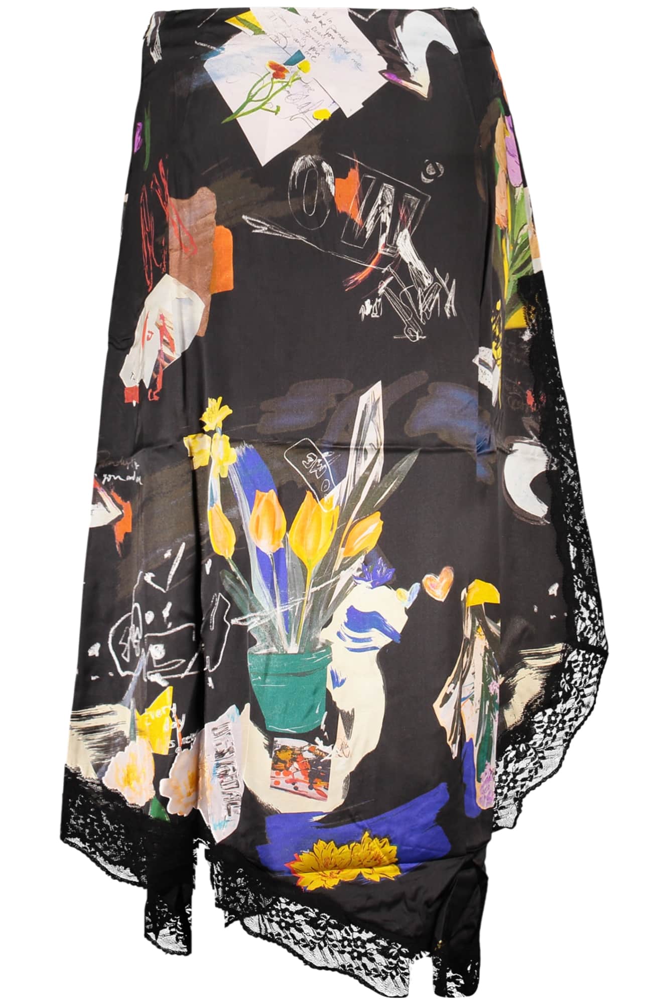 Desigual mujer largo falda negro