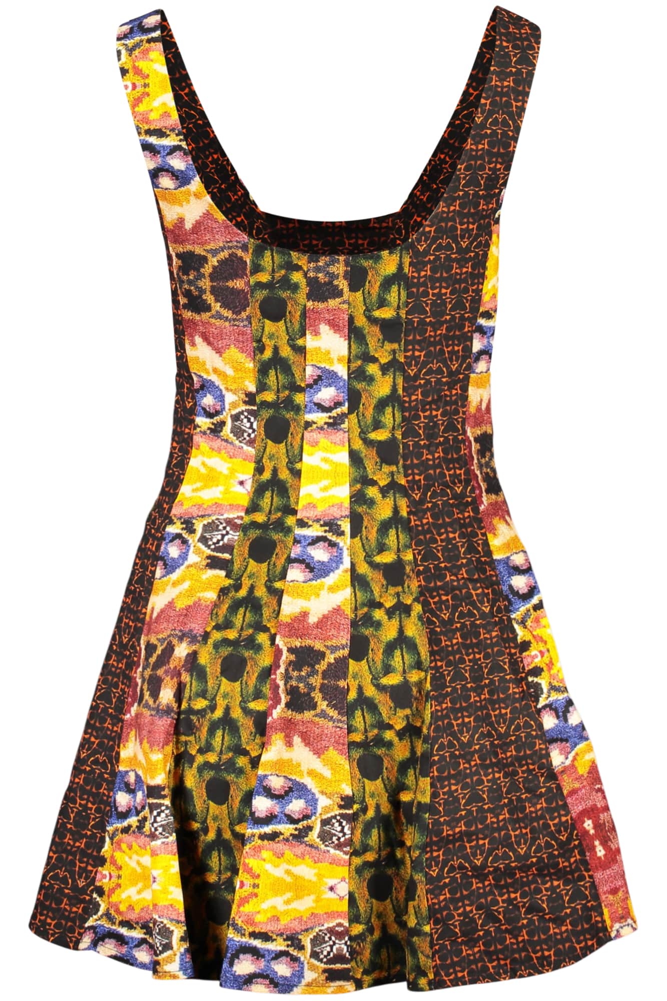 Desigual corto vestido para mujer in amarillo