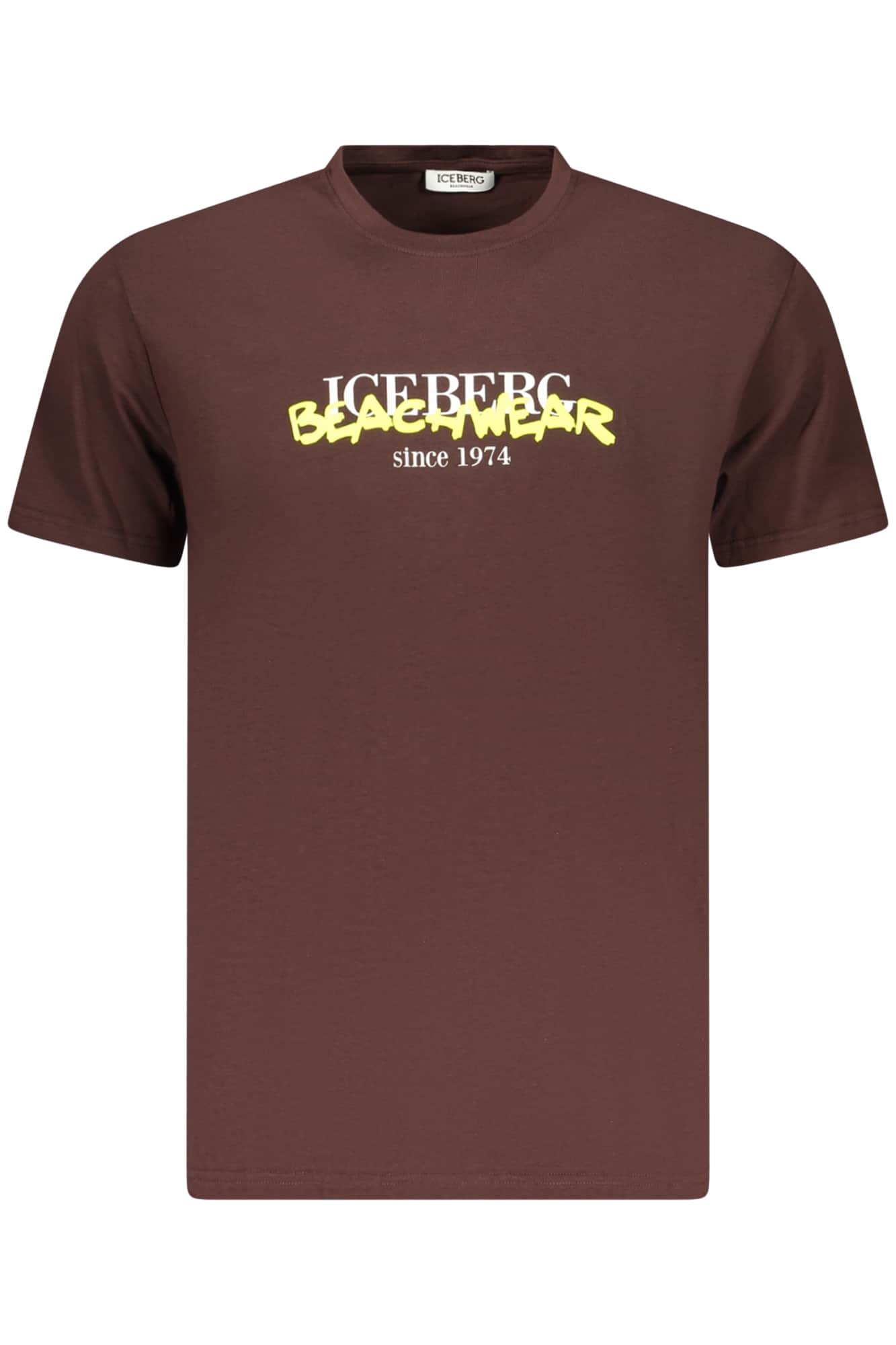 Iceberg hombre manga corta t-camisa amarillo