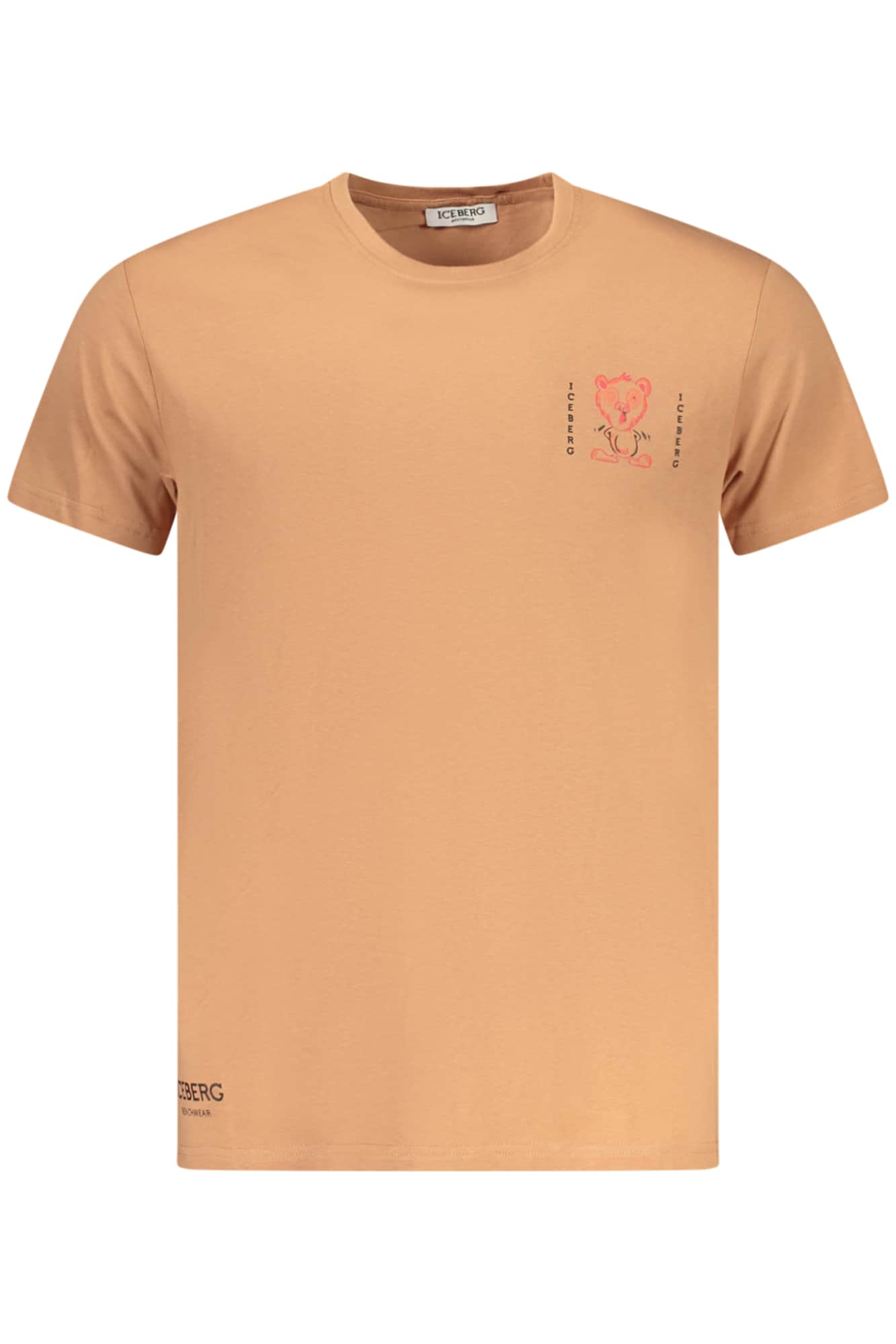 Iceberg hombre manga corta t-camisa, marrón