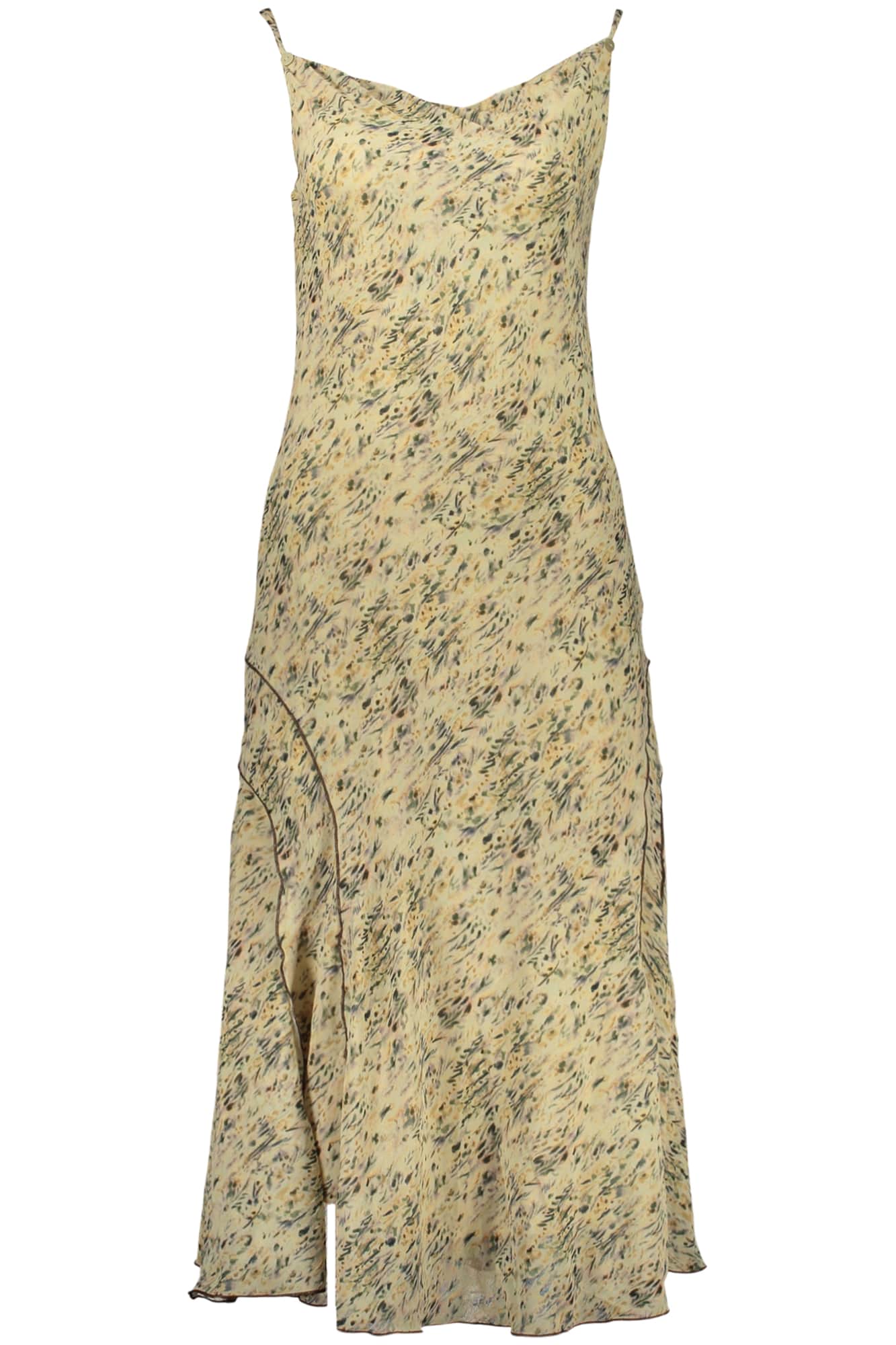 Desigual mujer largo vestido in beige
