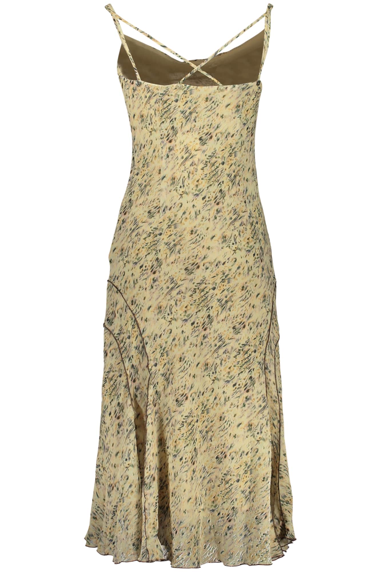 Desigual mujer largo vestido in beige