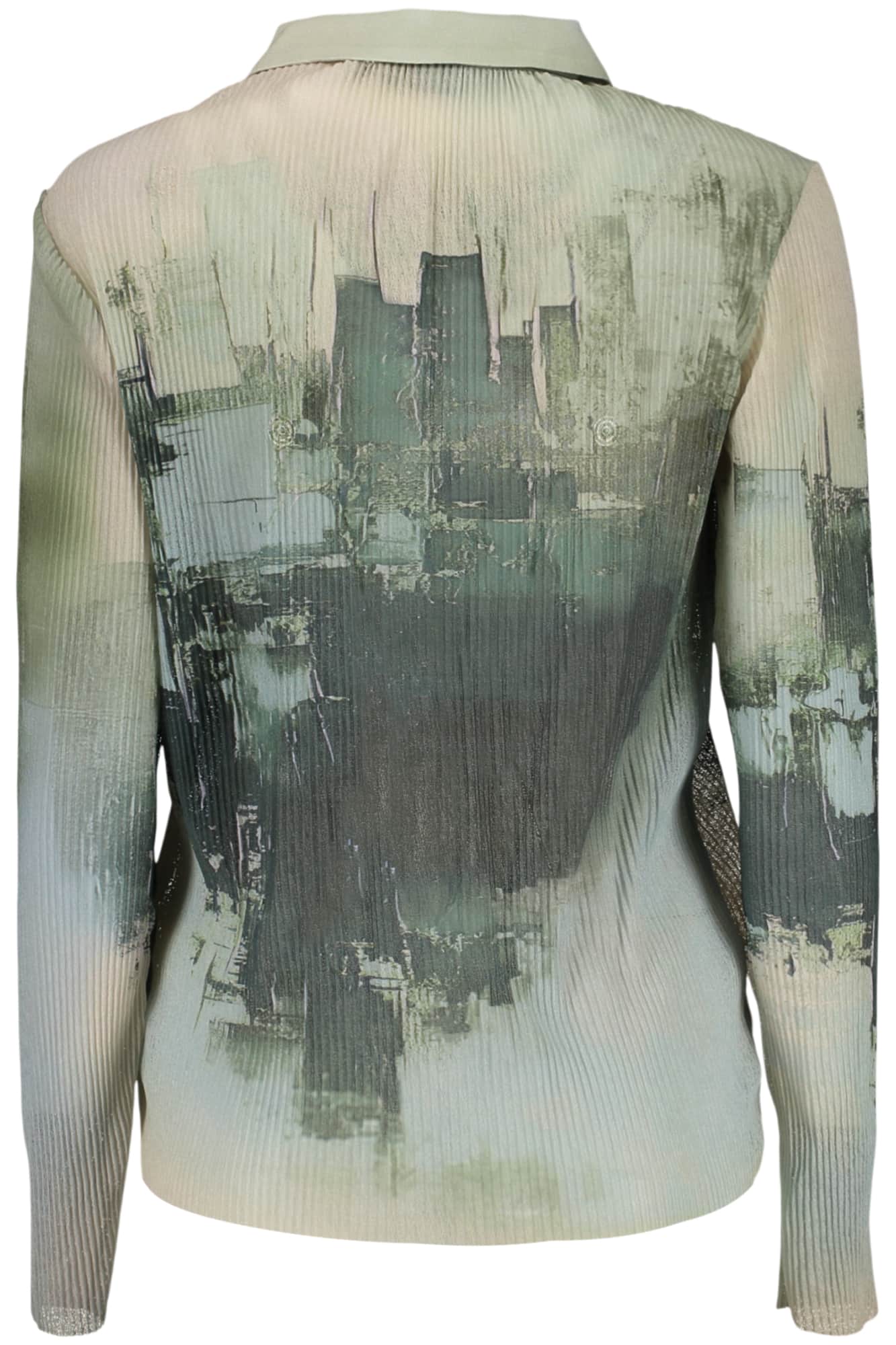 Desigual mujer manga larga camisa, verde
