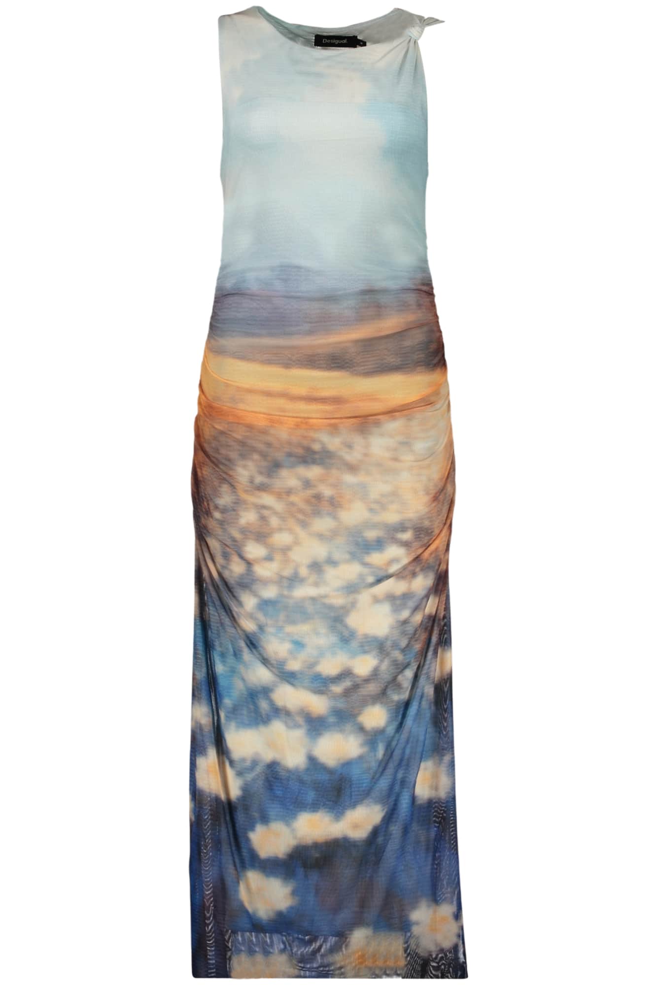 Desigual mujer largo vestido, azul