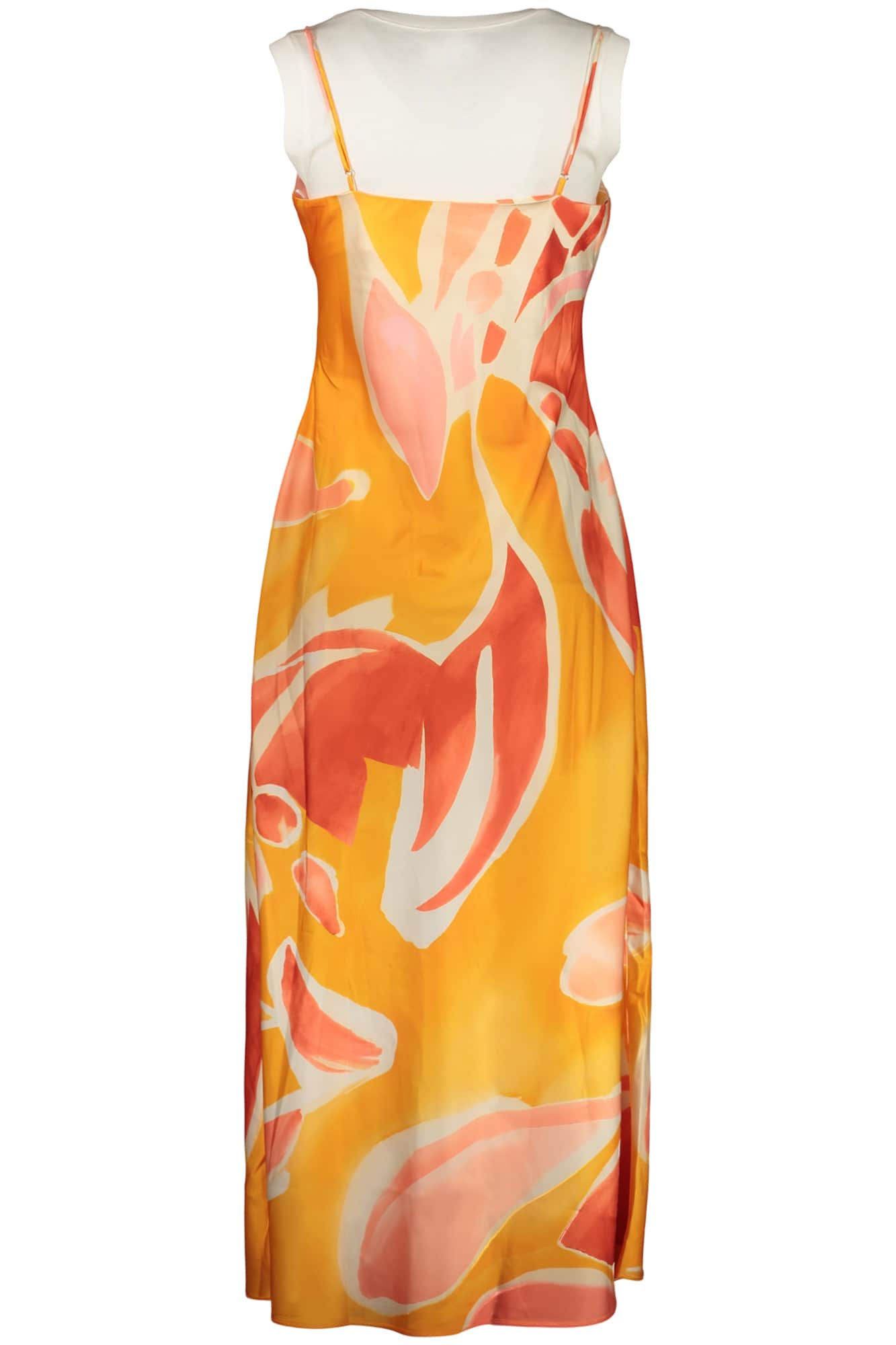 Desigual mujer largo vestido naranja