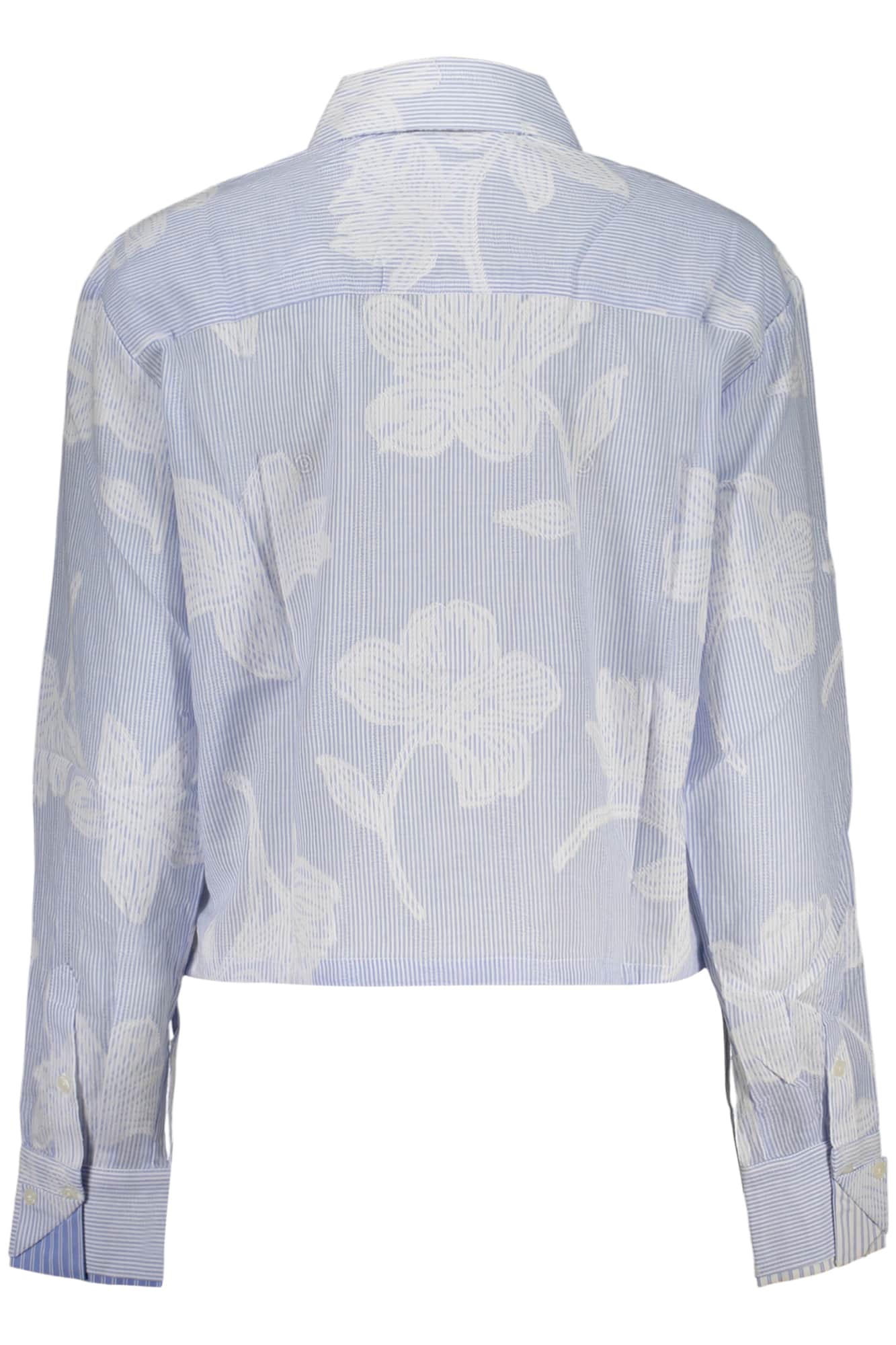 Desigual mujer manga larga camisa, azul