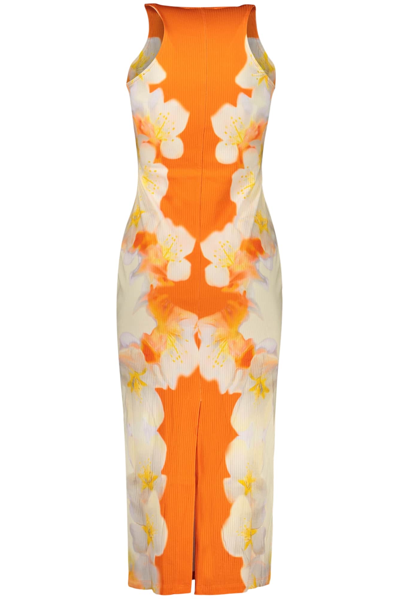 Desigual mujer largo vestido naranja